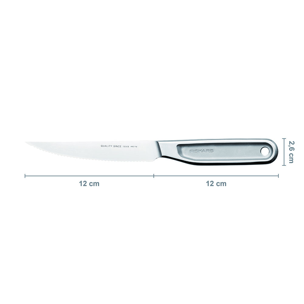 Fiskars 1062888 All Steel Nóż do pomidorów 12 cm