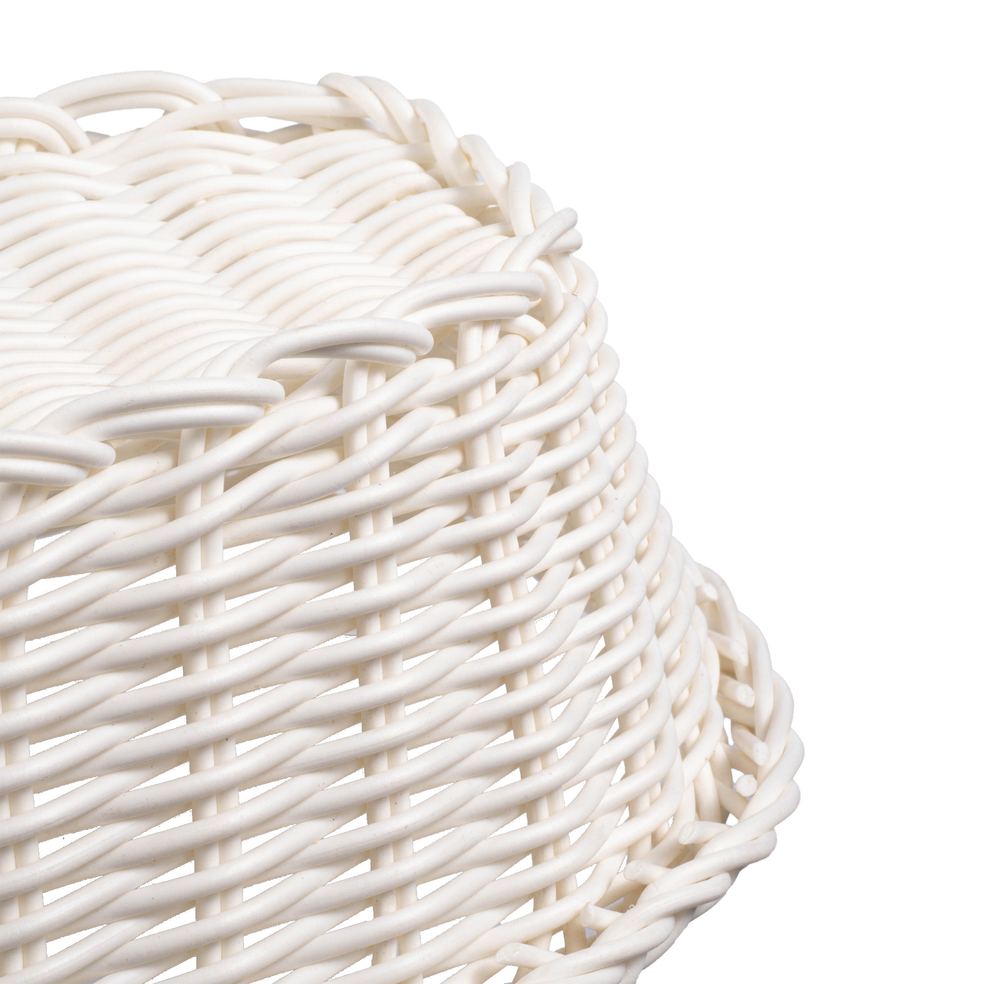 Koszyk pleciony Arezzo podłużny, kremowy