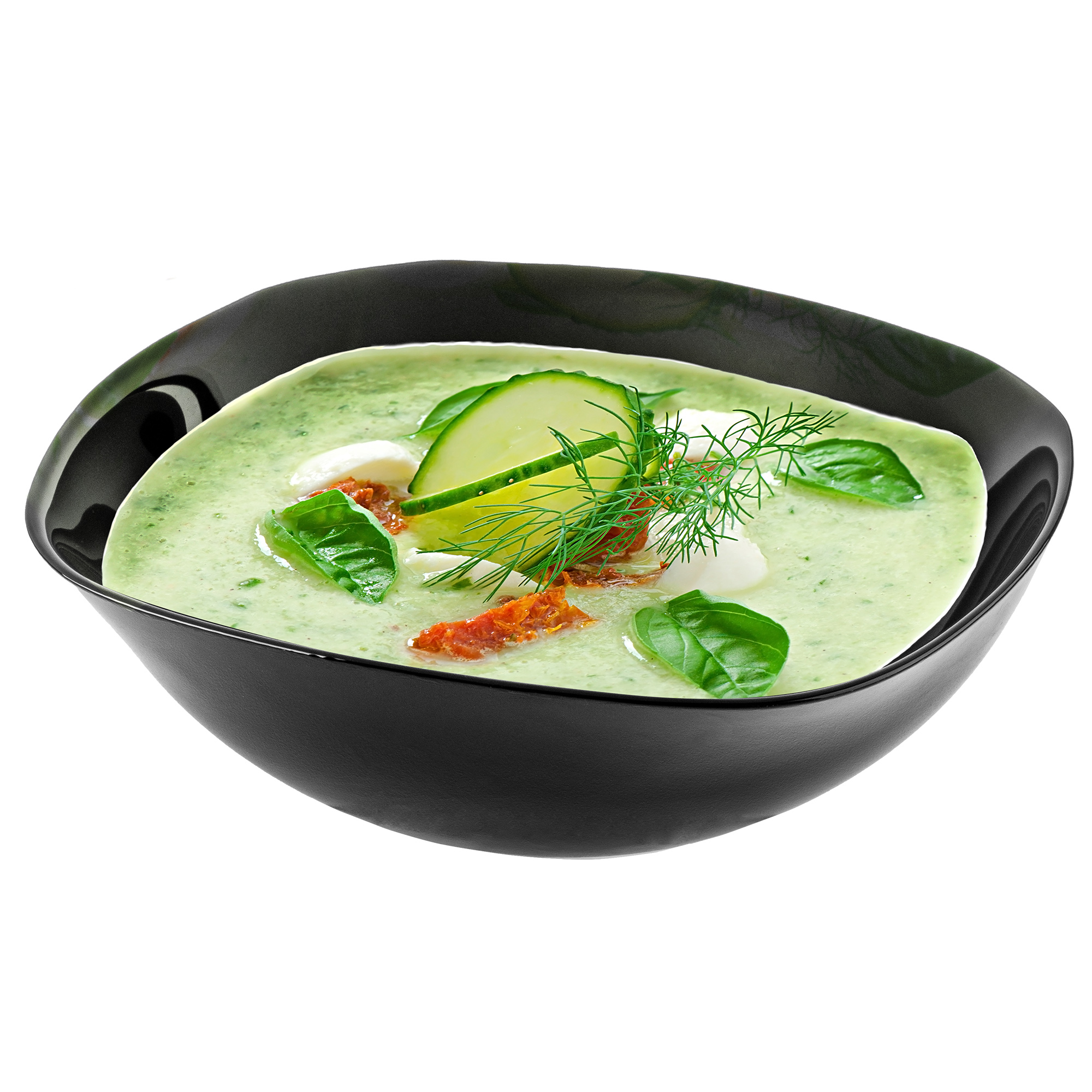 Salaterka szklana czarna 19 cm, 1 szt.