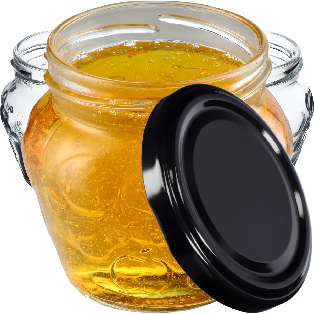 Słoiki Kemi 200ml 20szt 66mm + wieczka czarne