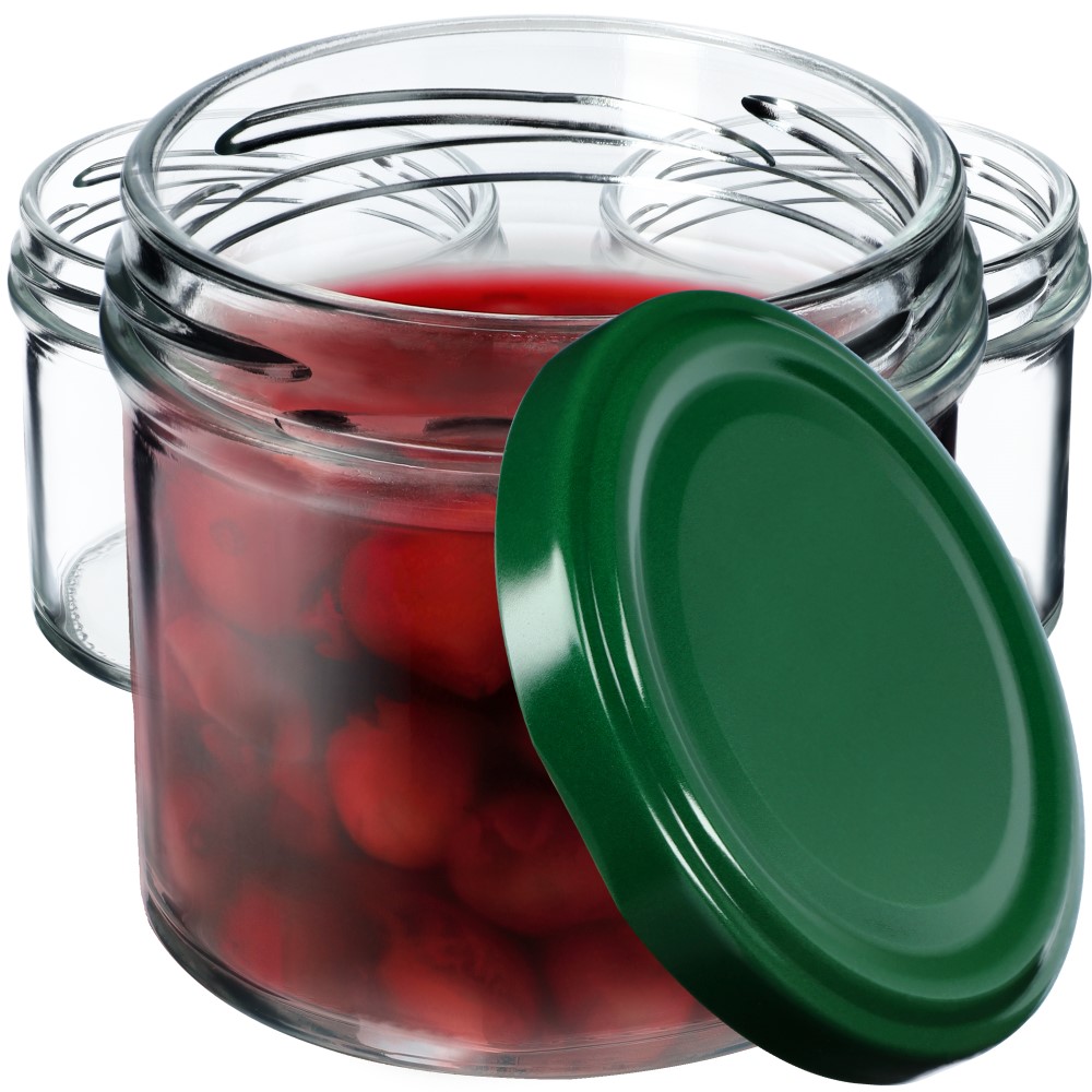 Słoiki Vigo 140ml 10szt 66mm + wieczko zielone