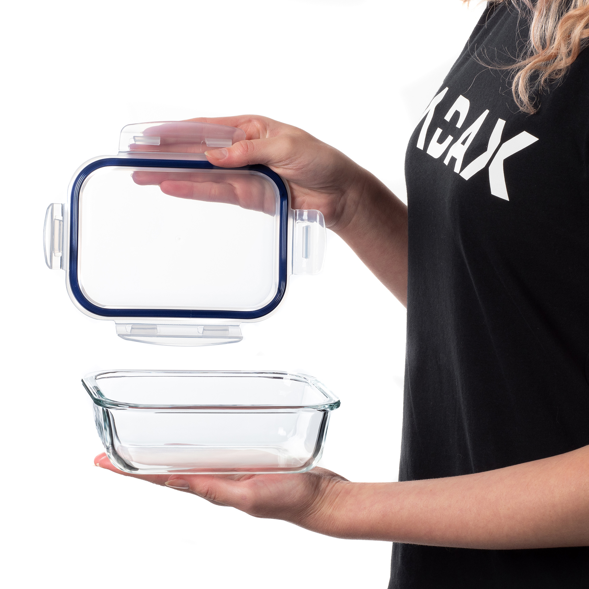 Szklany pojemnik na żywność Athie 640ml prostokątny