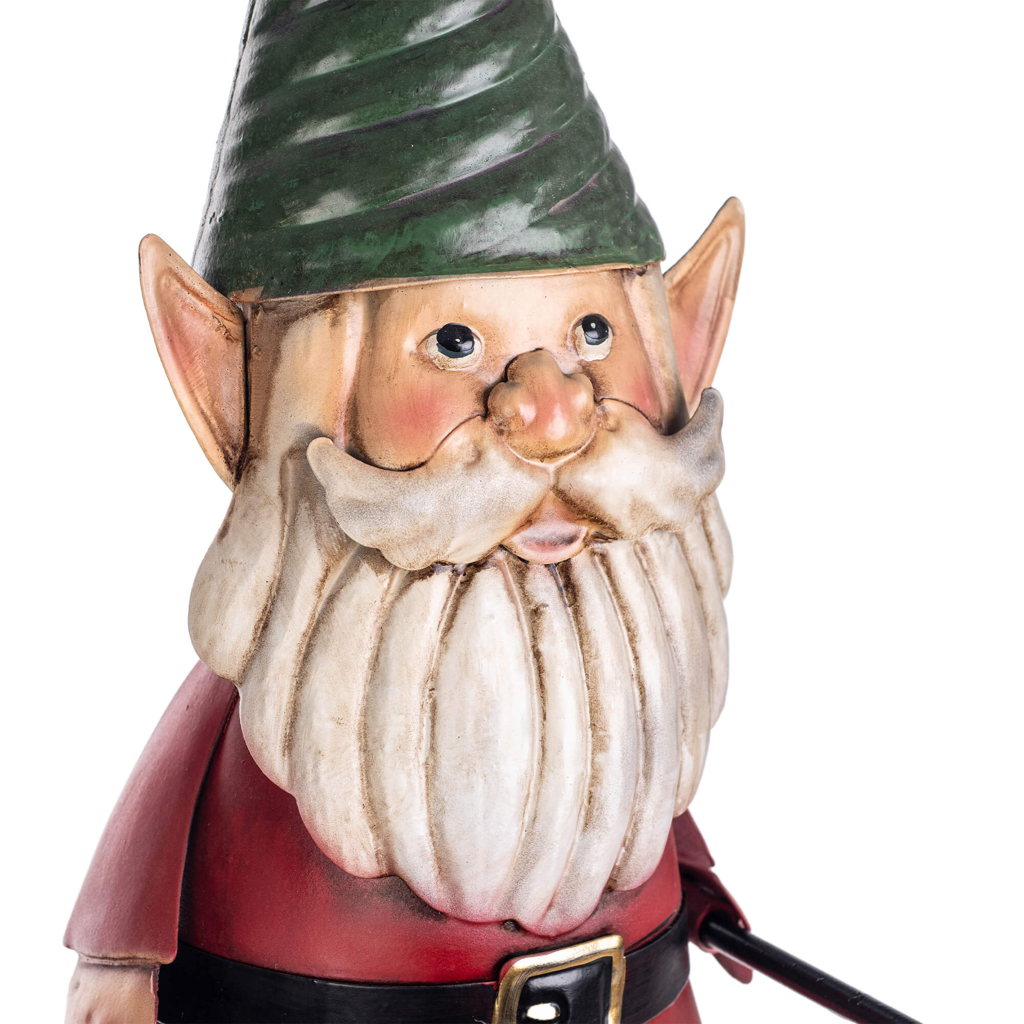 Figura ogrodowa Esson krasnal z wózkiem stalowa 34 cm