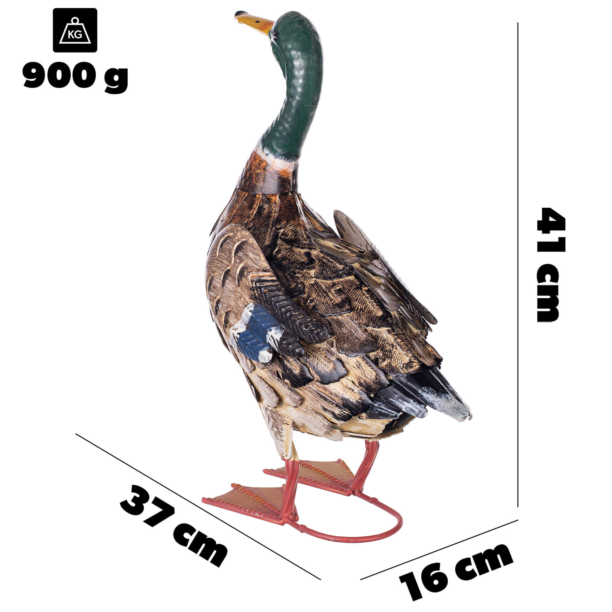 Figura ogrodowa Esson kaczka stalowa 41 cm