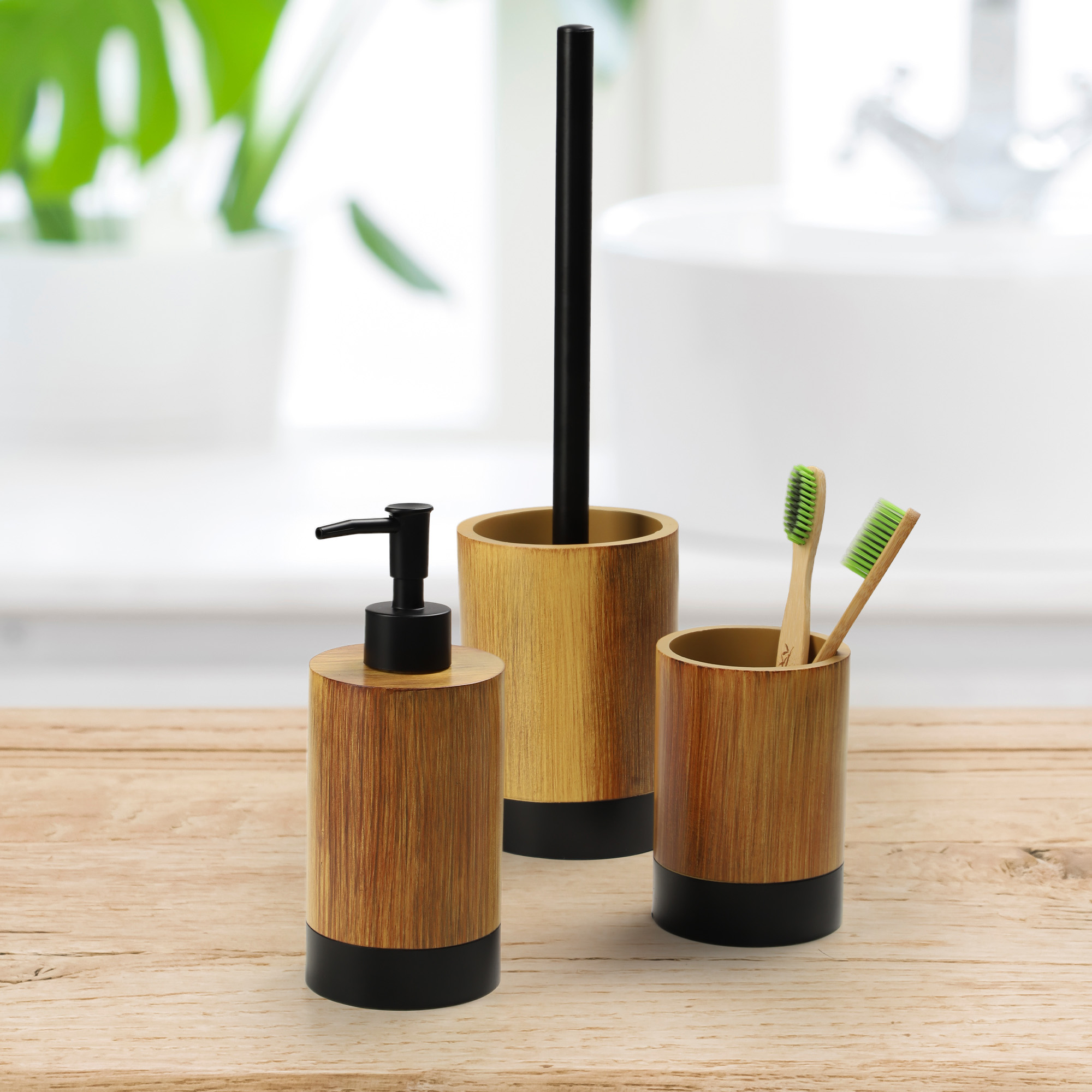 Kubek łazienkowy Laon 7 x 11 cm, brązowy