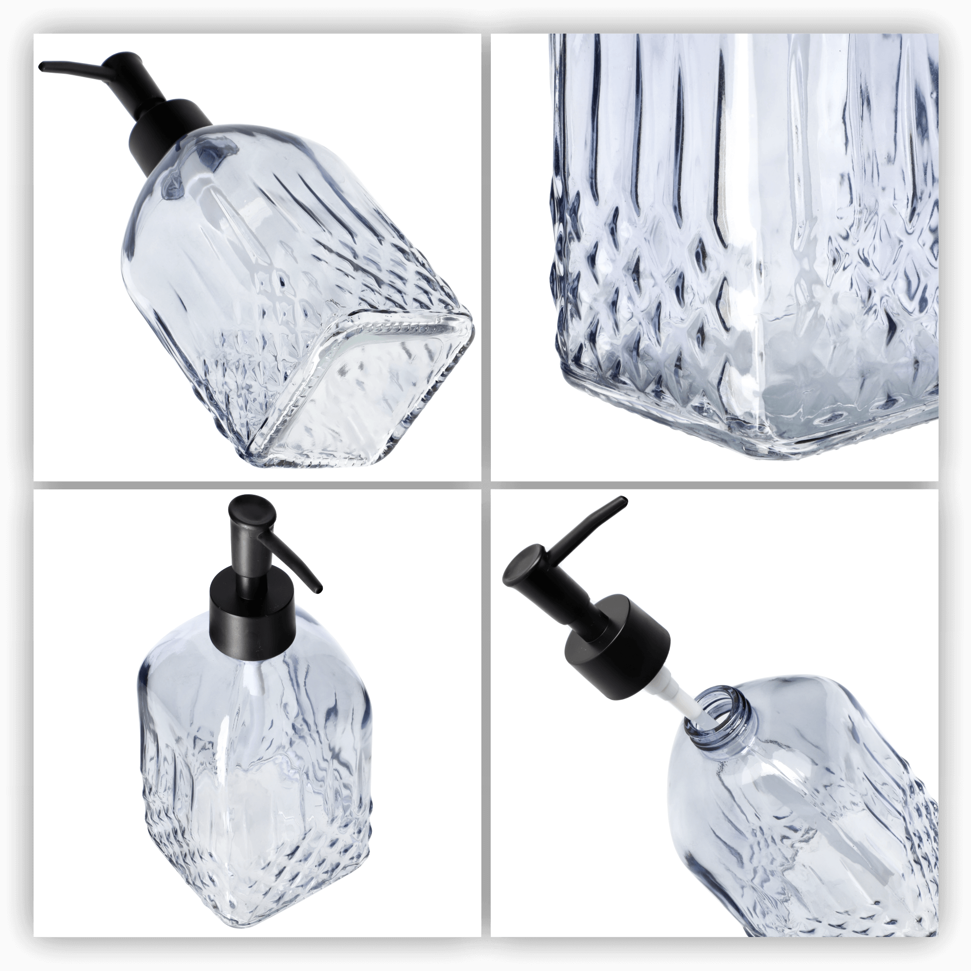 Dozownik na mydło w płynie 450 ml, przezroczysty