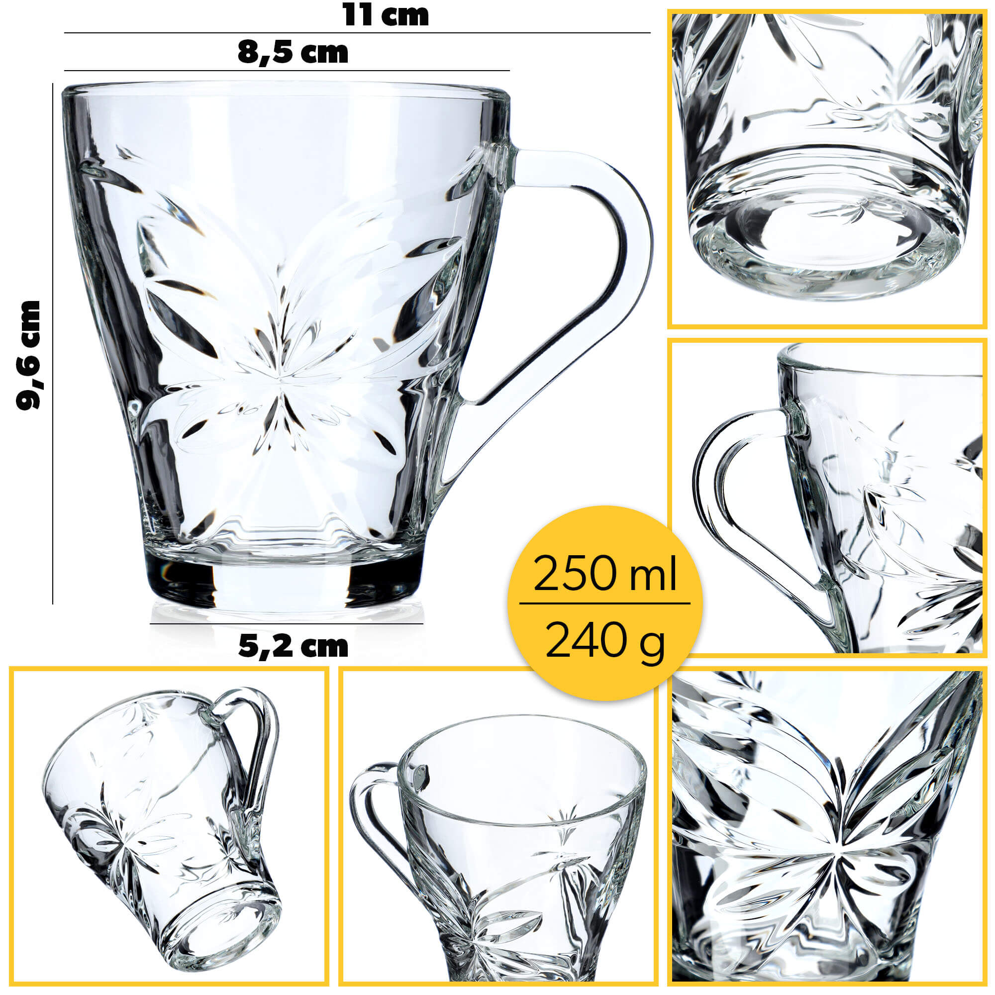 Kubki do kawy i herbaty Noli 250 ml, 2 szt.