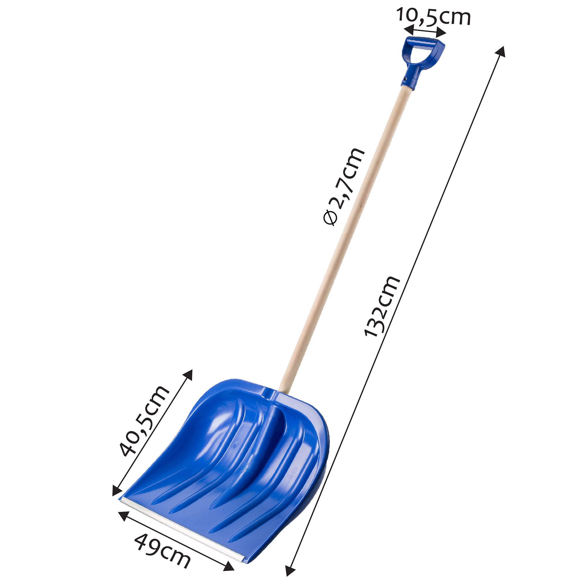 Zestaw do odśnieżania śniegu niebieski + szufla czerwona
