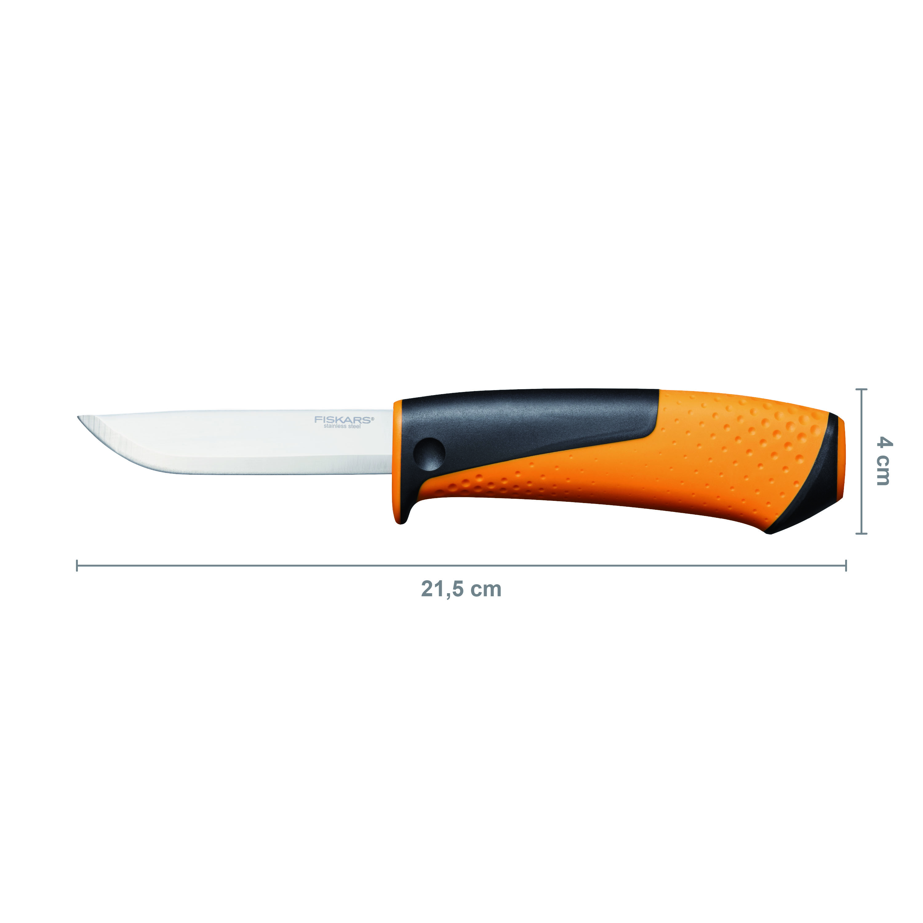 Fiskars 1023618 Nóż uniwersalny z wbudowaną ostrzałką (pomarańczowy)