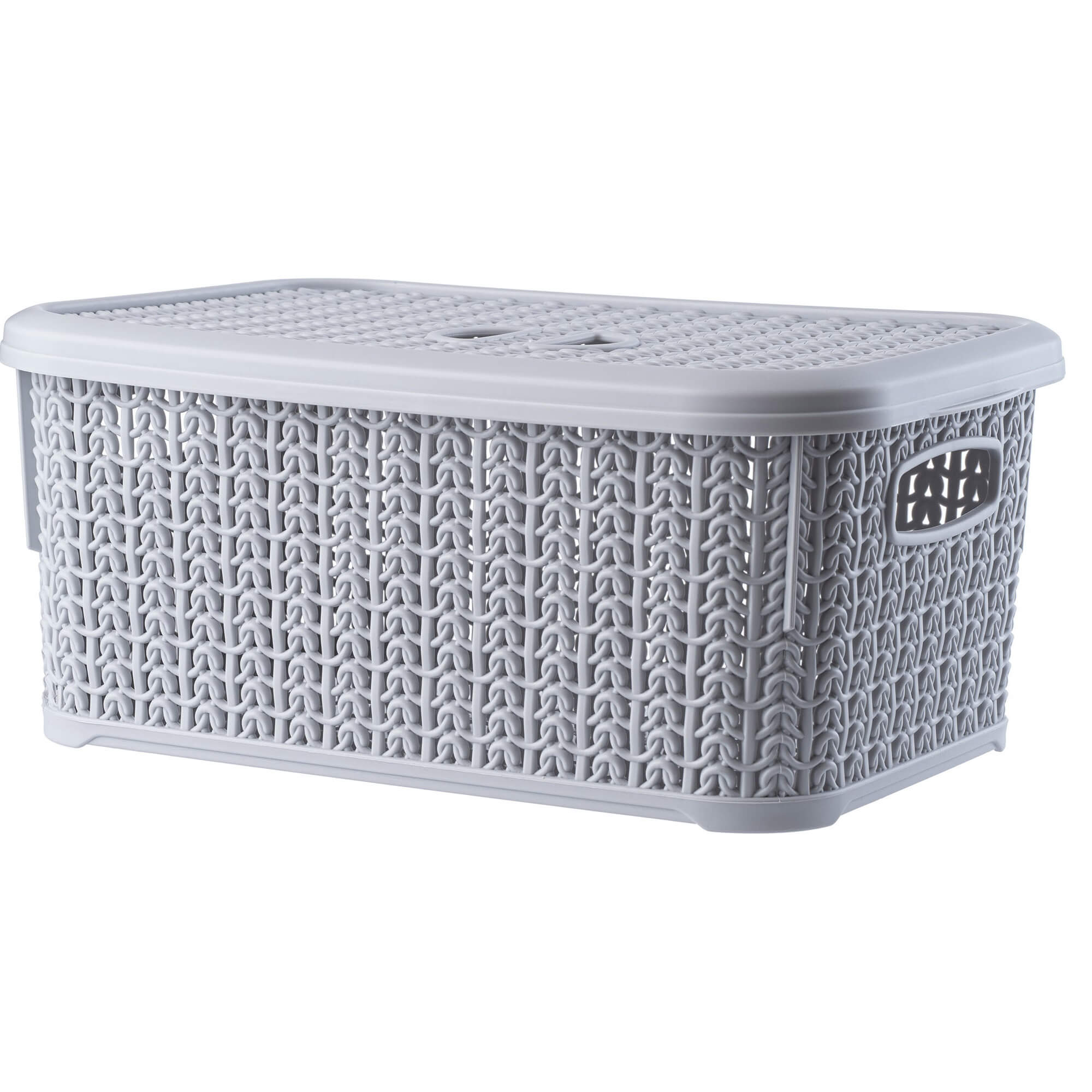 Koszyk z pokrywką 6L, szary