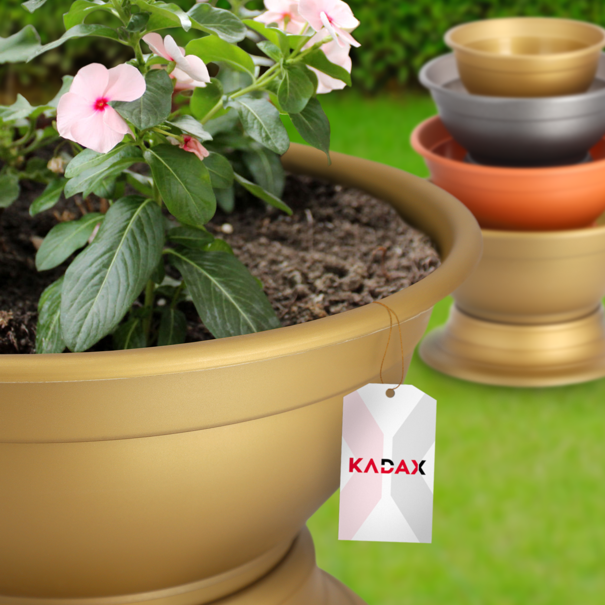 Misa cmentarna Ulmi na kwiaty 18 cm, złota