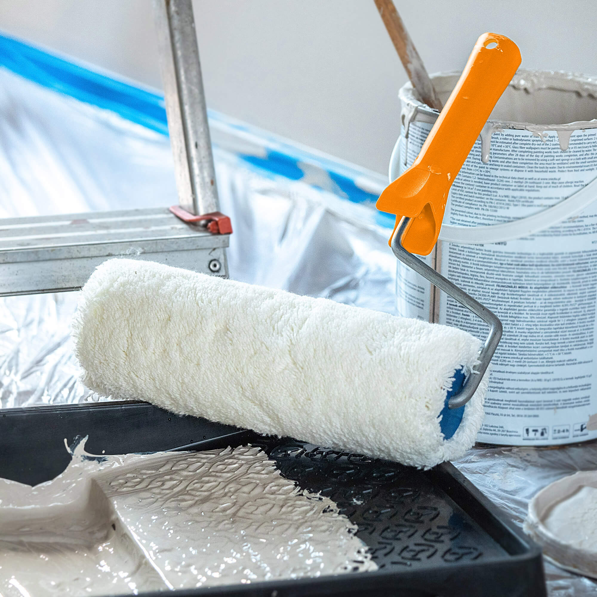 Wałek malarski z rączką Cassiar 20 cm, biały