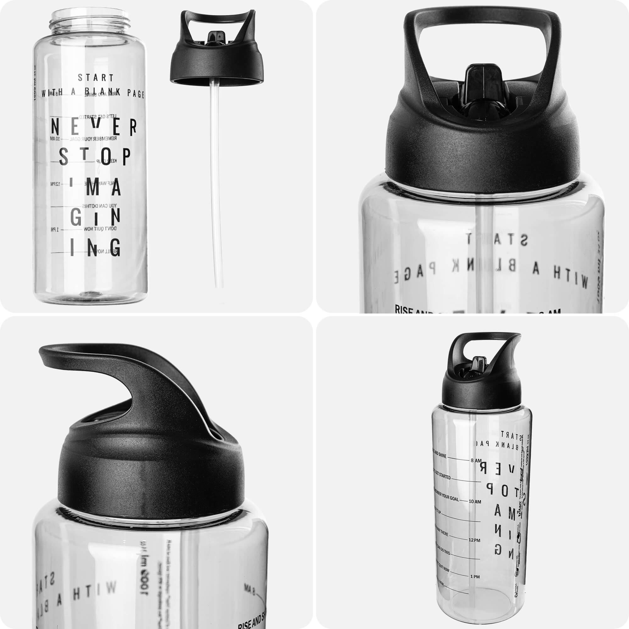 Butelka tritanowa na wodę Soave 1L czarna