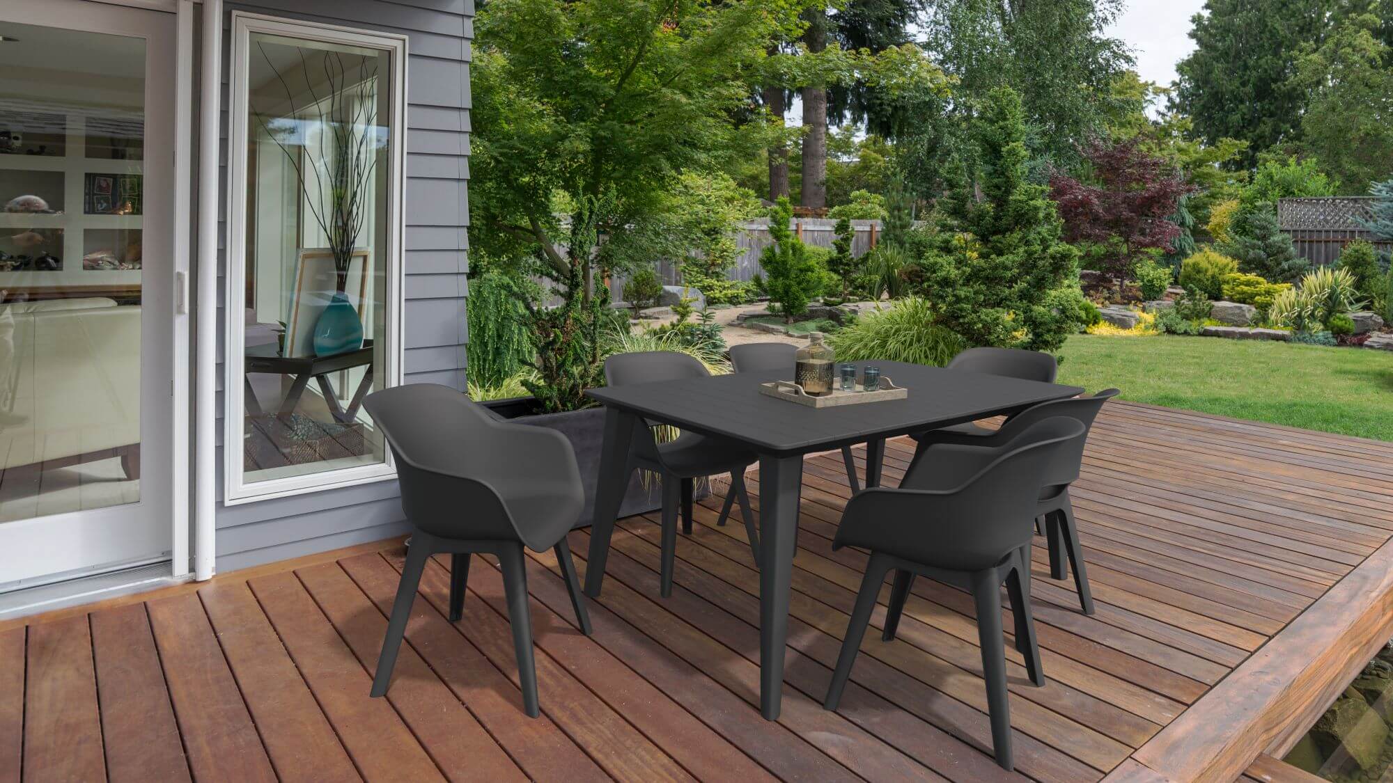 Stół ogrodowy Keter Lima 160 cm grafit