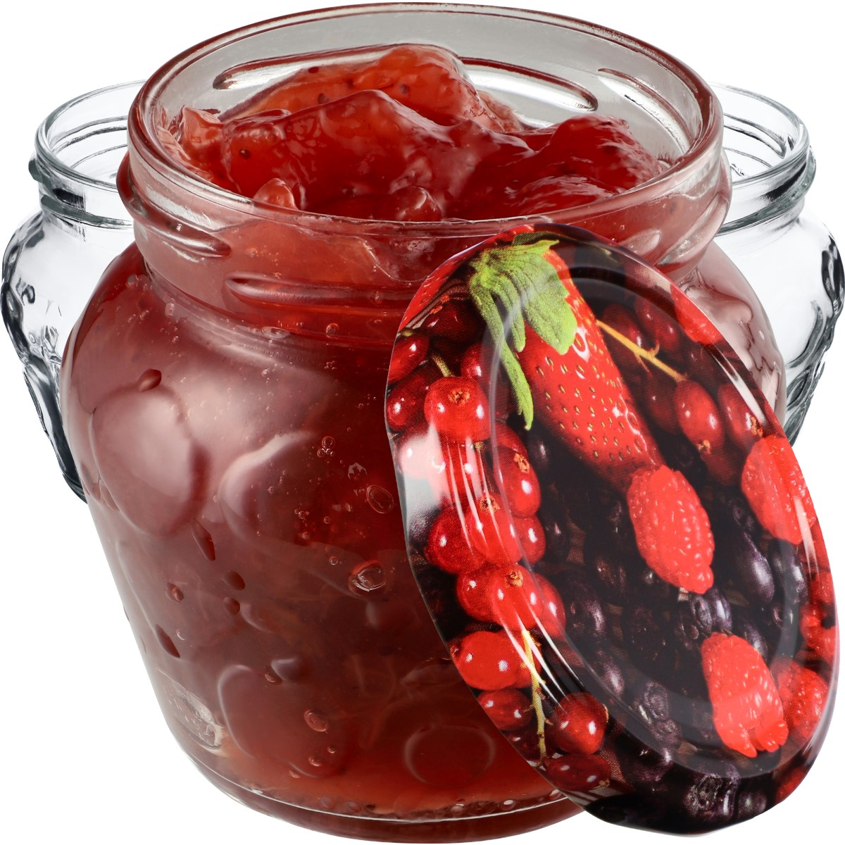 Słoiki Kemi 200ml 20szt 66mm + wieczka "Jagody"