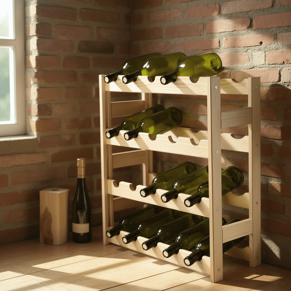 Drewniany regał na wino Carpi 54 x 25 cm