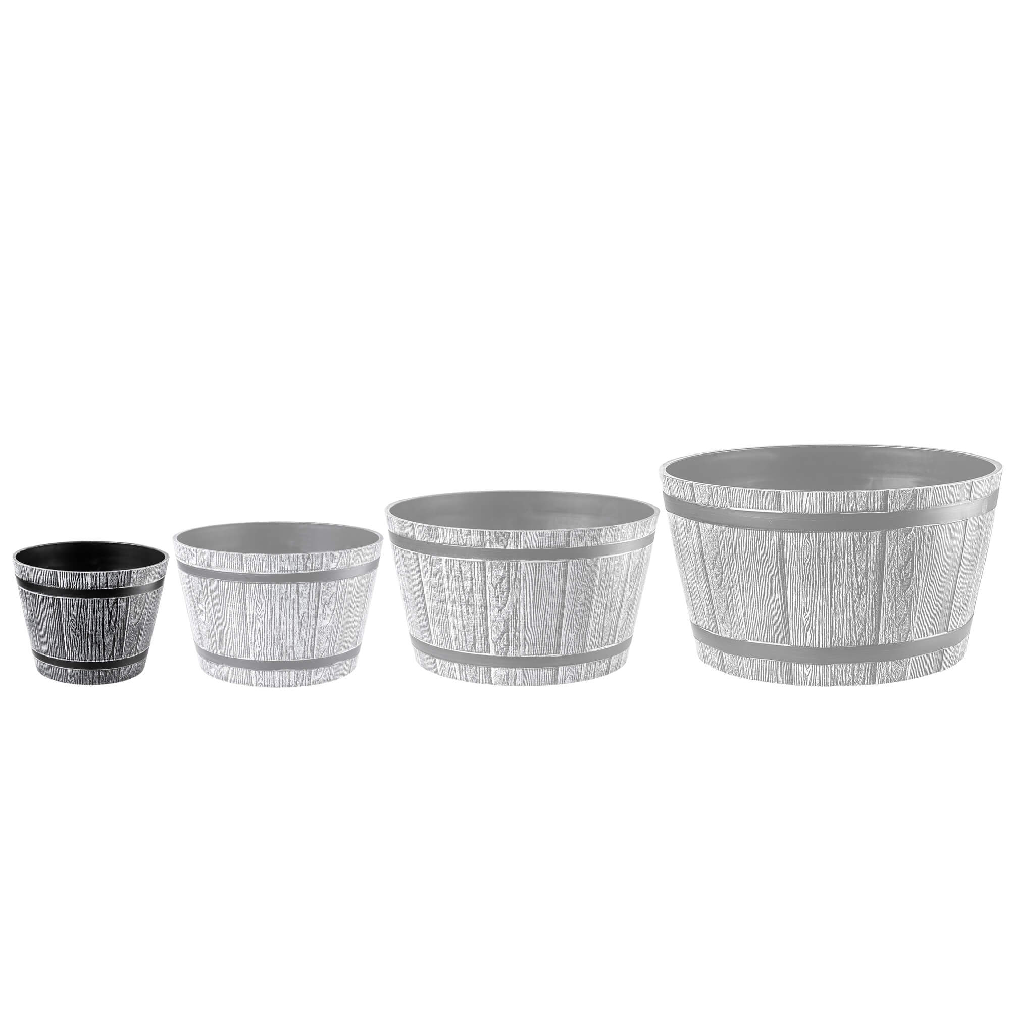 Donica na kwiaty Sori 23 cm, jasny szary