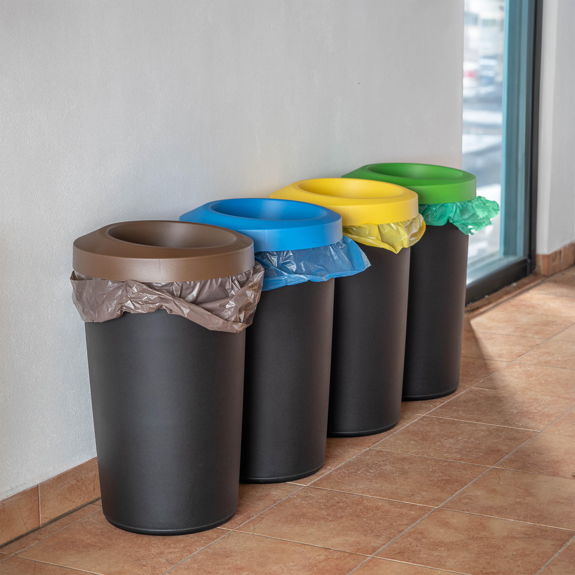 Kosz na śmieci Givry 4 x 45 L czarny