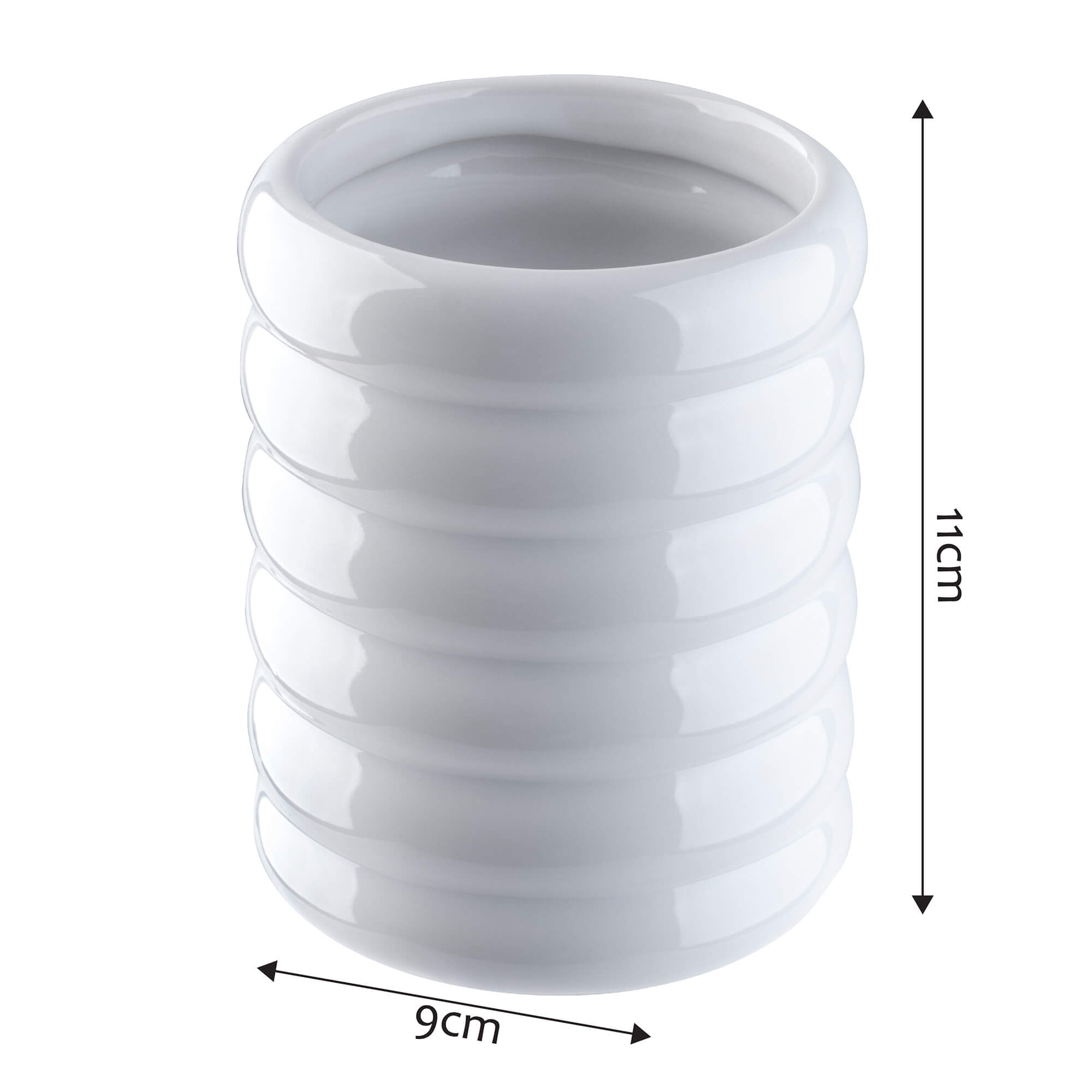 Kubek łazienkowy na paste i szczoteczki 150 ml, biały