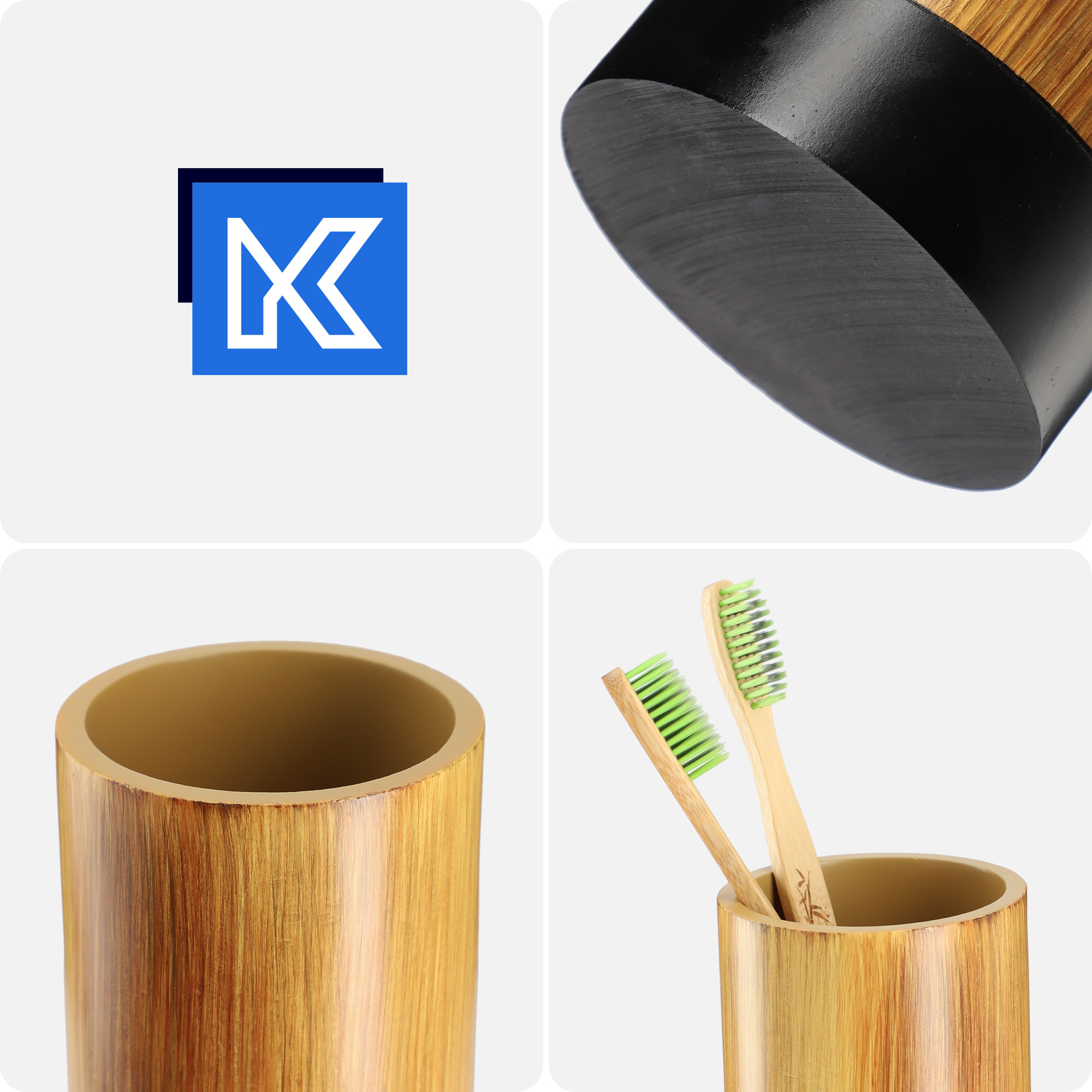 Kubek łazienkowy Laon 7 x 11 cm, brązowy