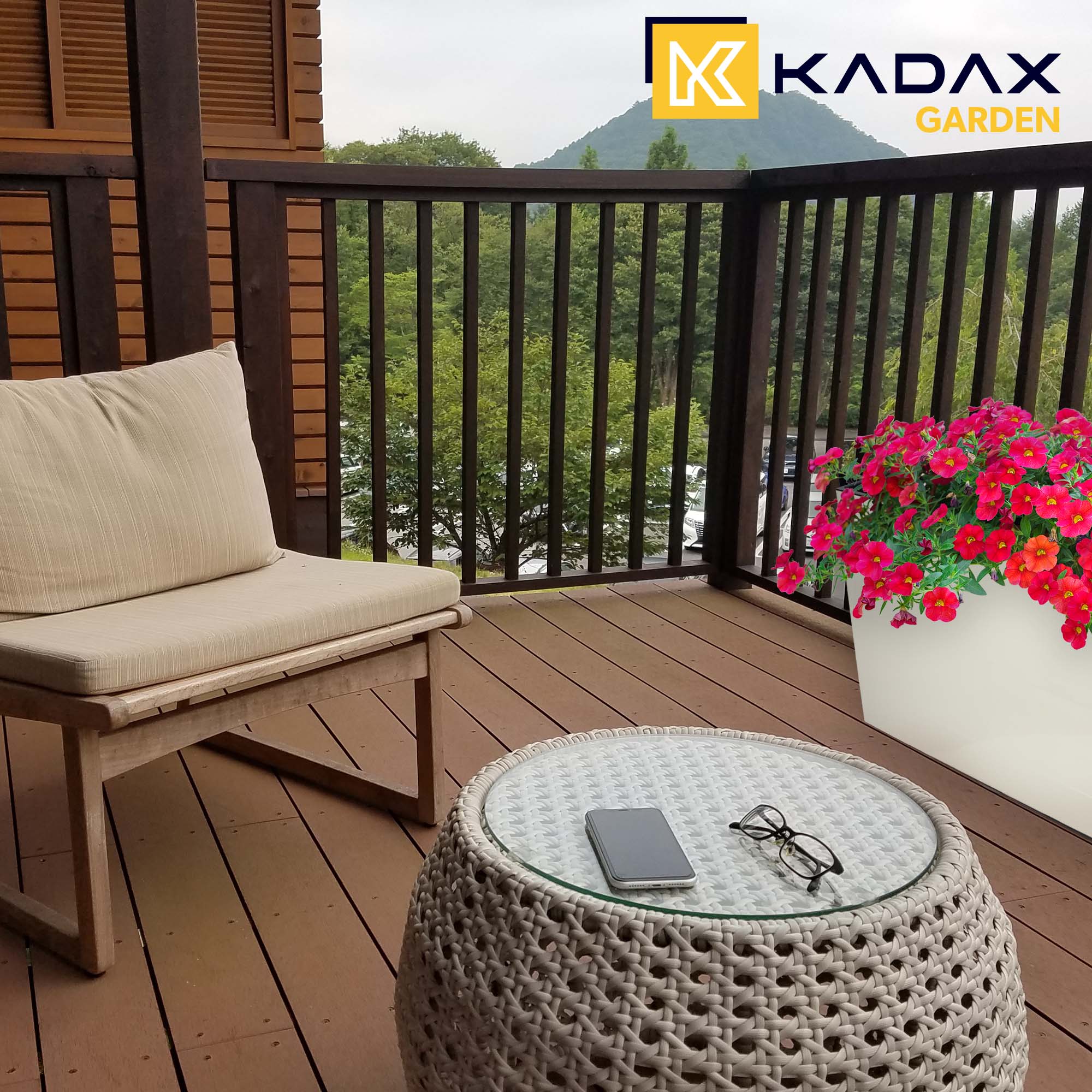 Donica ogrodowa Sorbo 56 x 19 cm, kremowa