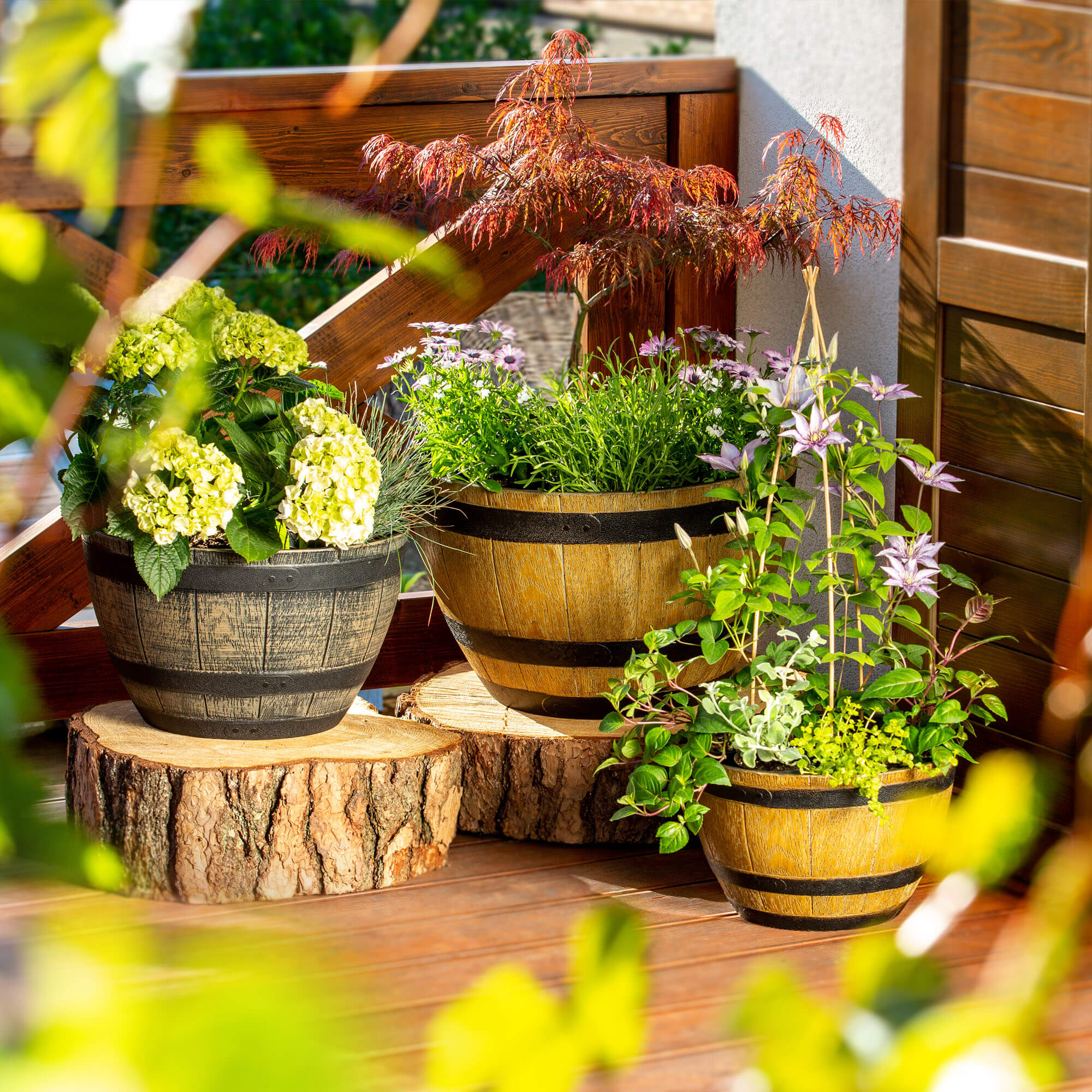 Donica na kwiaty Arro 33 cm, jasny brąz