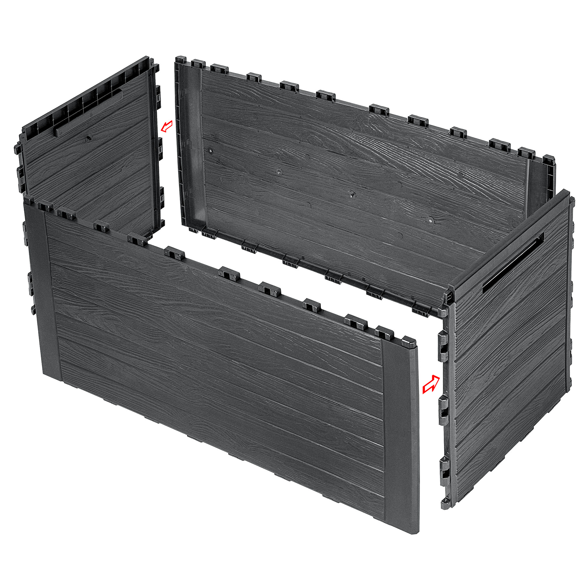 Skrzynia ogrodowa Grewena 280L, antracyt