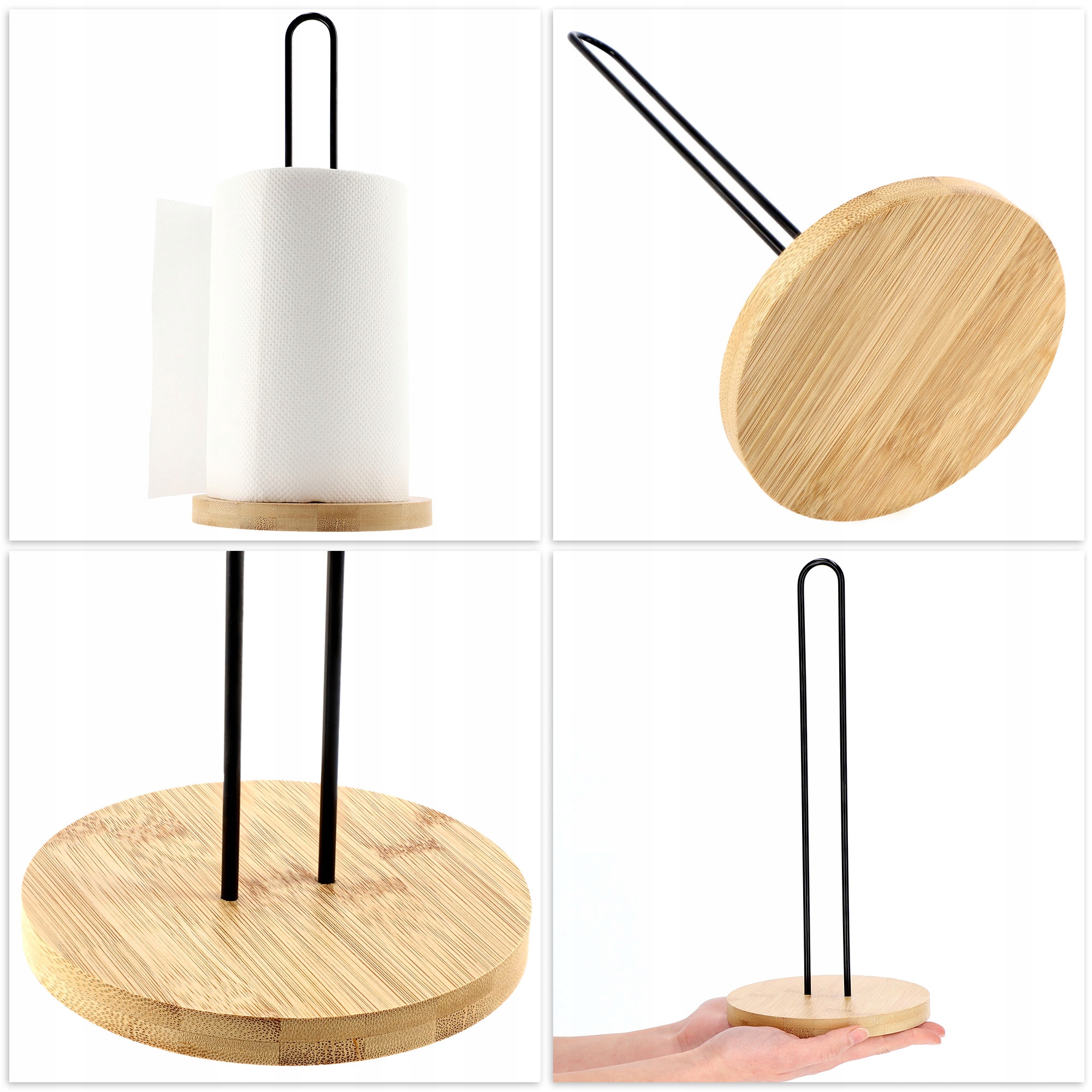 Stojak na ręcznik papierowy Barega 33 x 15 cm, czarny