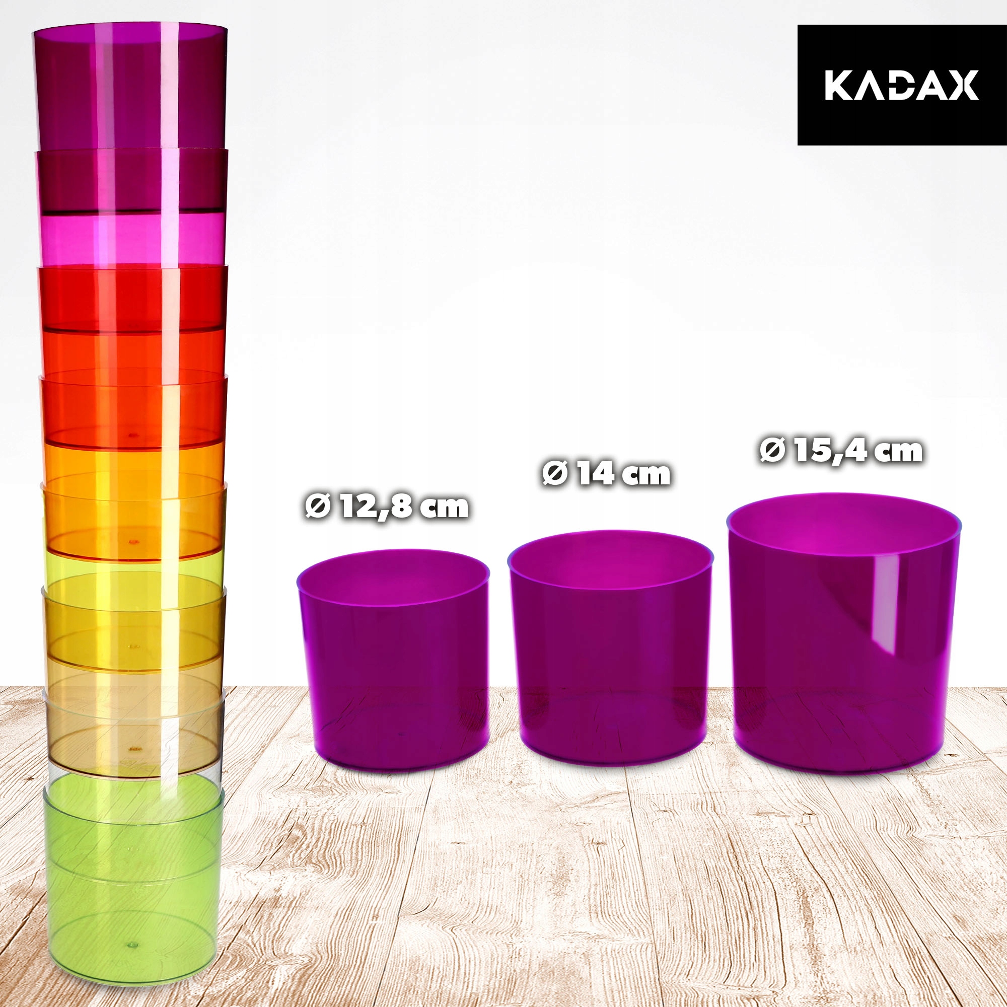 Doniczka na kwiaty okrągła Figari 15 cm, fioletowa