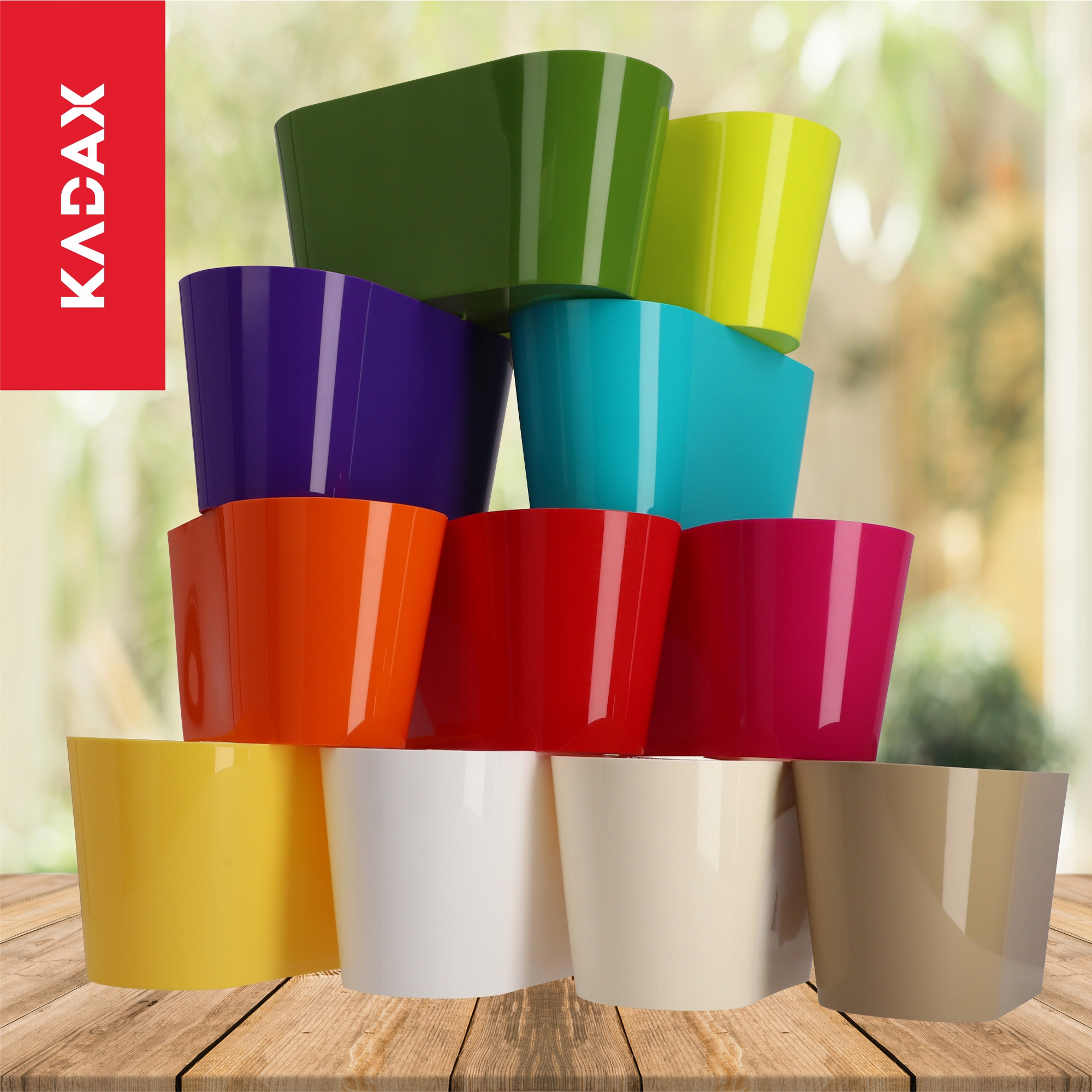 Doniczka na kwiaty owalna Pareti 27 cm, czerwona