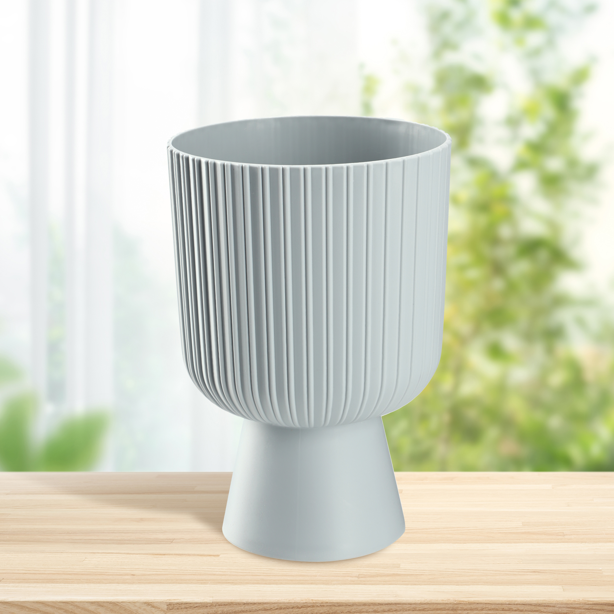 Doniczka na nóżce Golem 14 cm, platyna