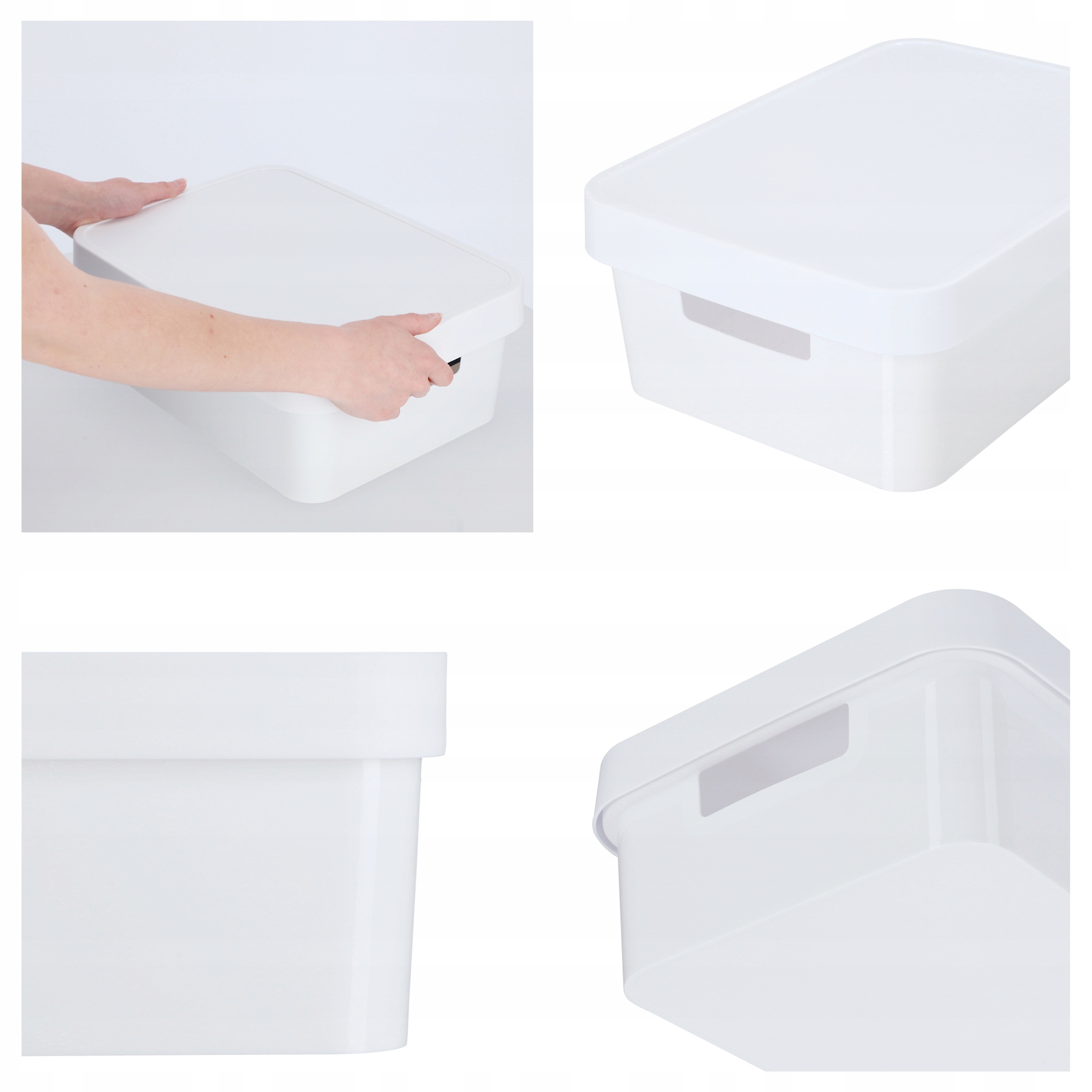 Pojemniki do przechowywania Curver Infinity 4.5+11+17L białe gładkie