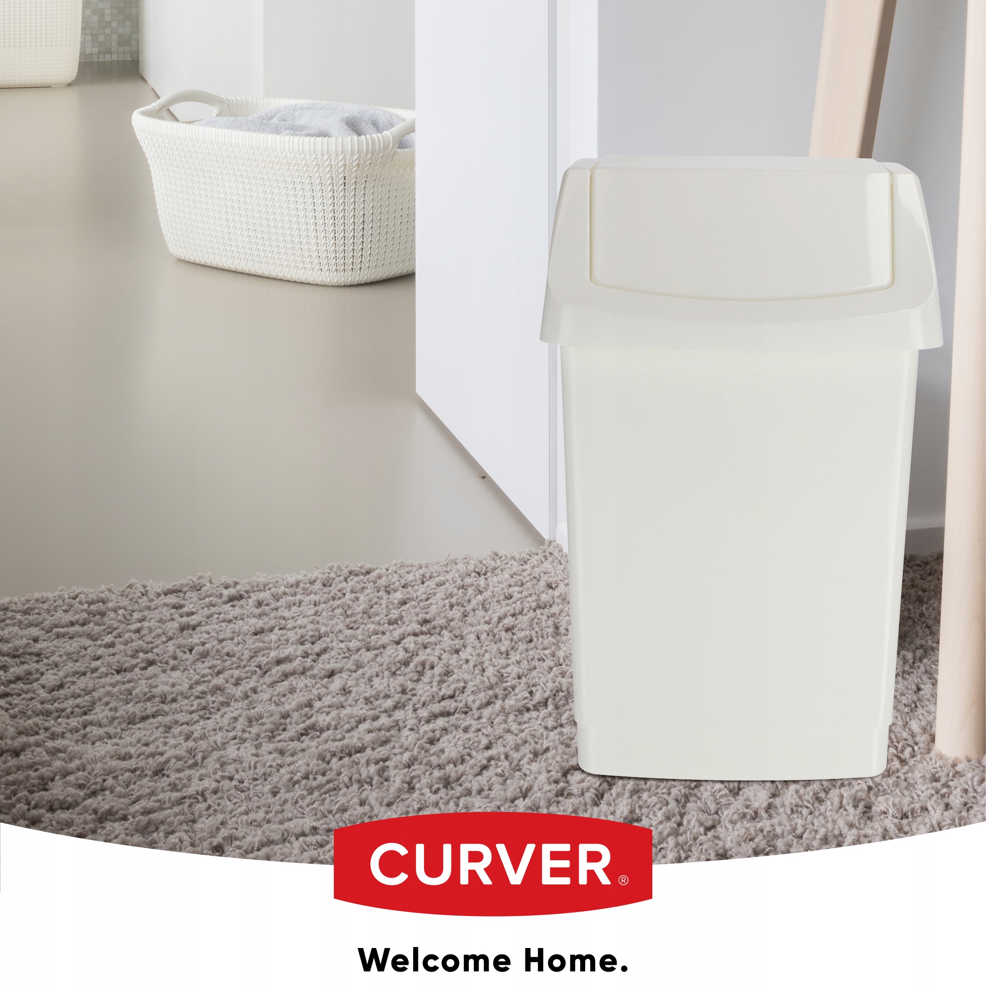 Kosz na śmieci Curver Click-IT 25L, biały