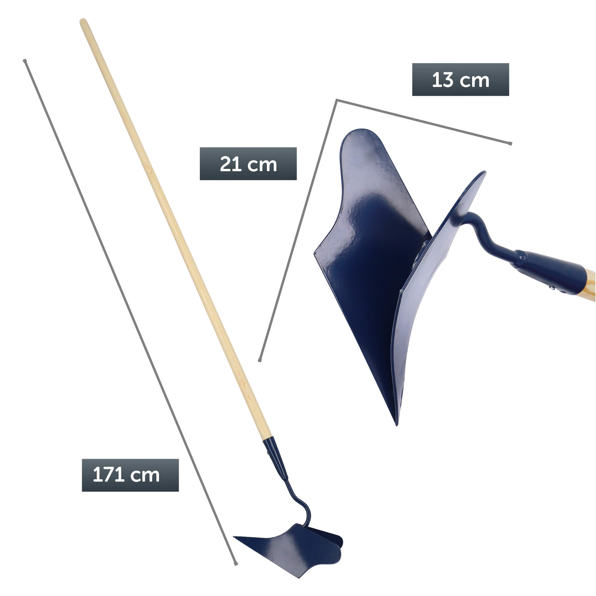 Obsypnik metalowy Bleka 171 x 21 cm, niebieski