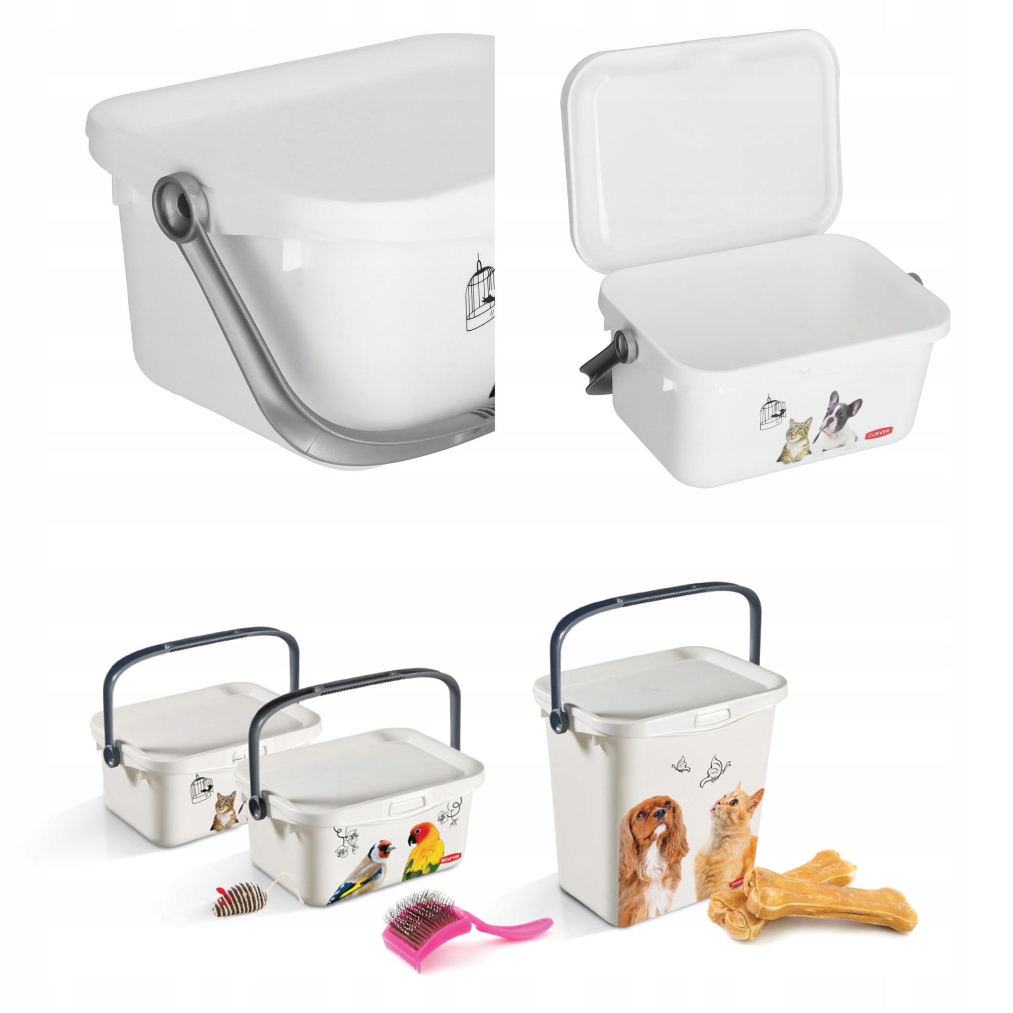 Pojemnik na karmę i zabawki Curver Pet Life 3L