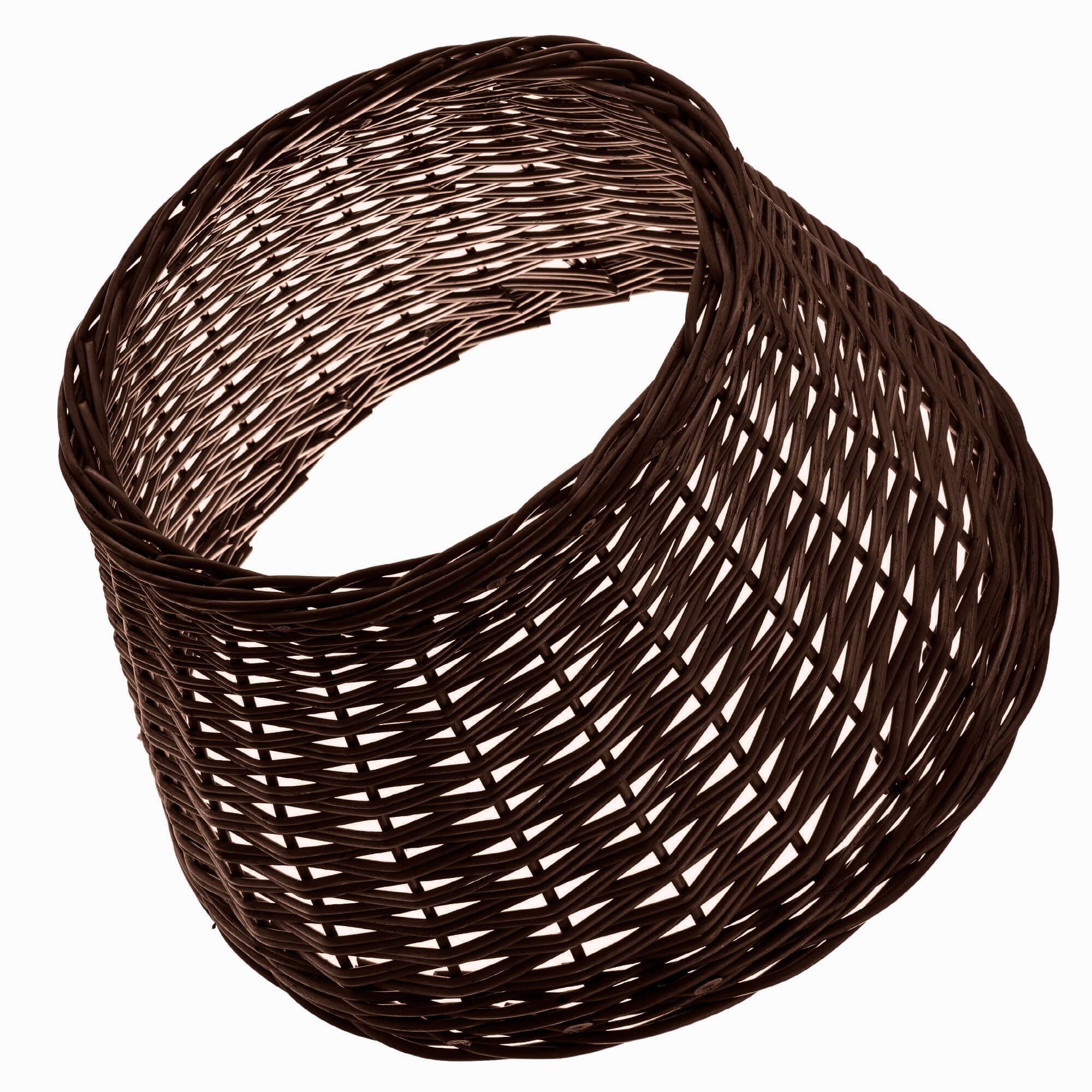 Osłona wiklinowa choinkowa naturalna Aliano 50cm ciemna