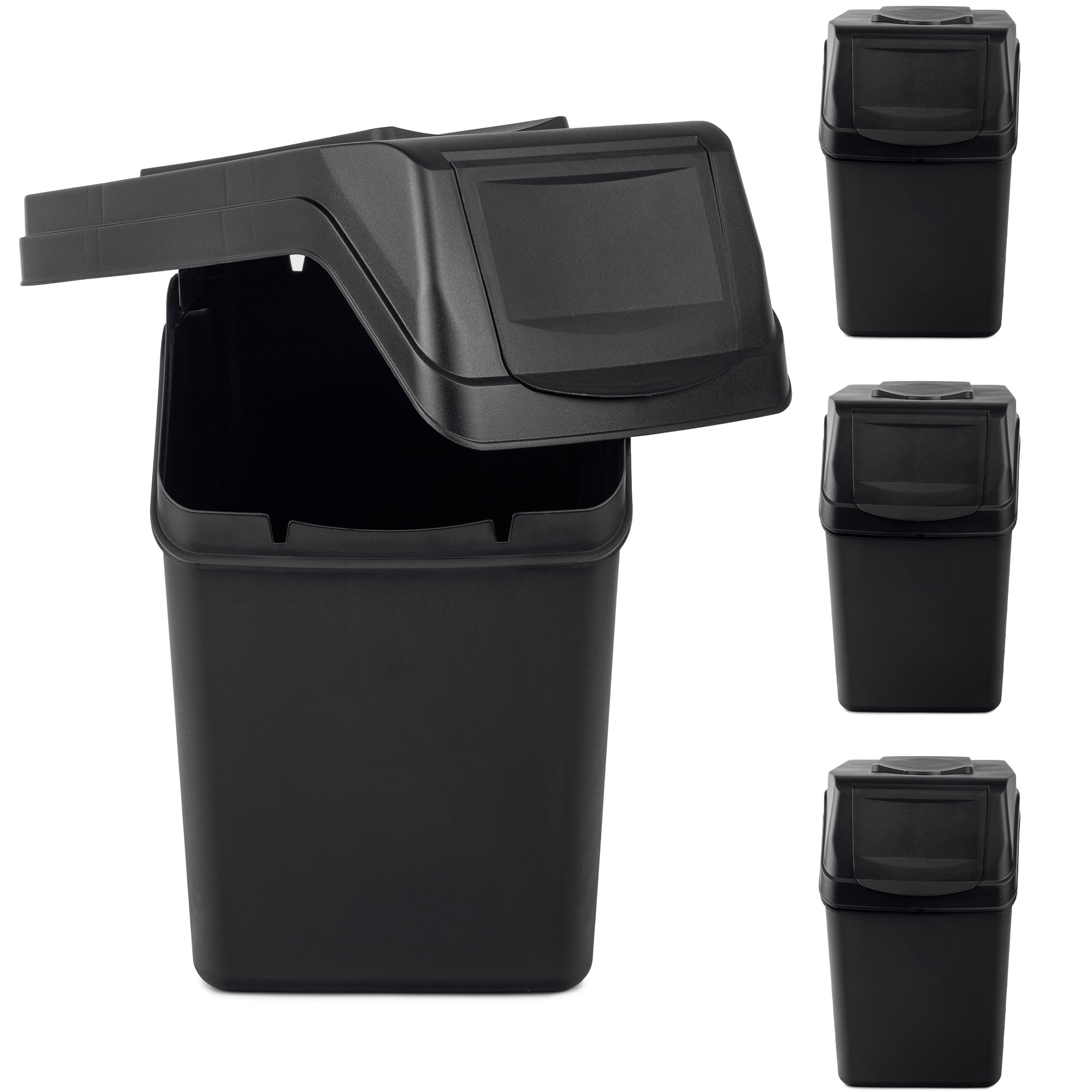 Kosze na śmieci Sornay 4x25 L czarne