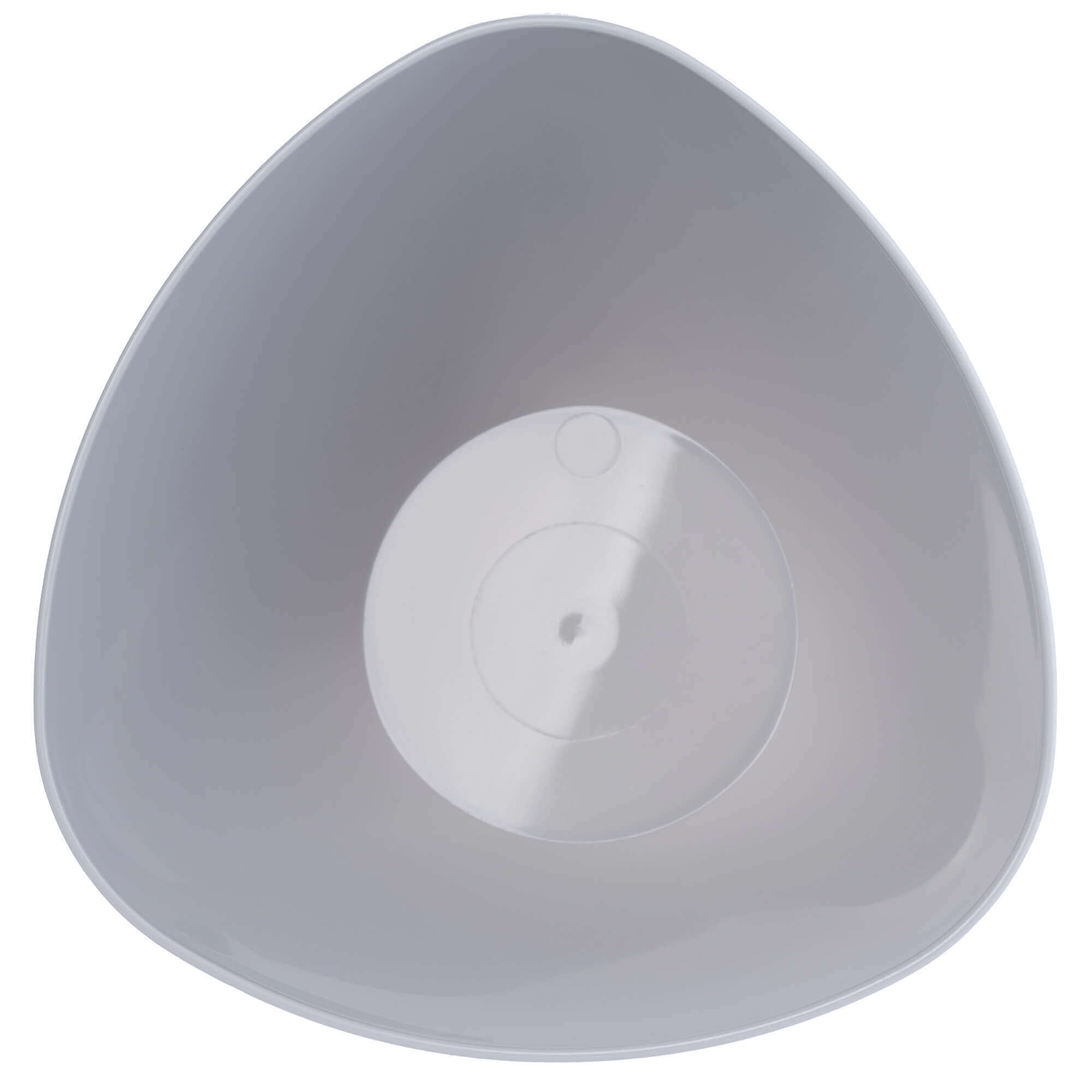 Doniczka trójkątna z podstawką 23 x 16 cm, szara