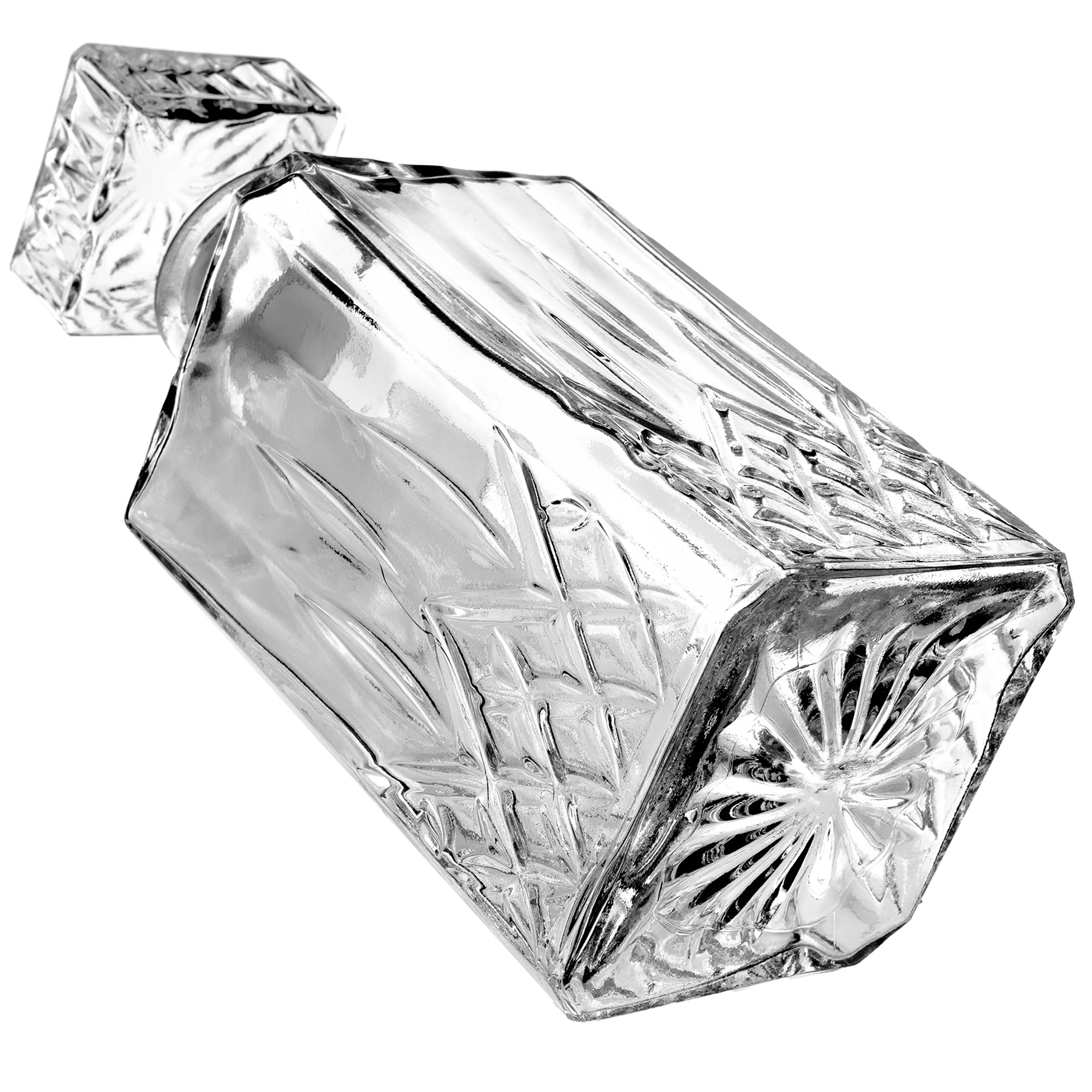 Karafka szklana Moutier na whisky z korkiem 0.85L 6szt