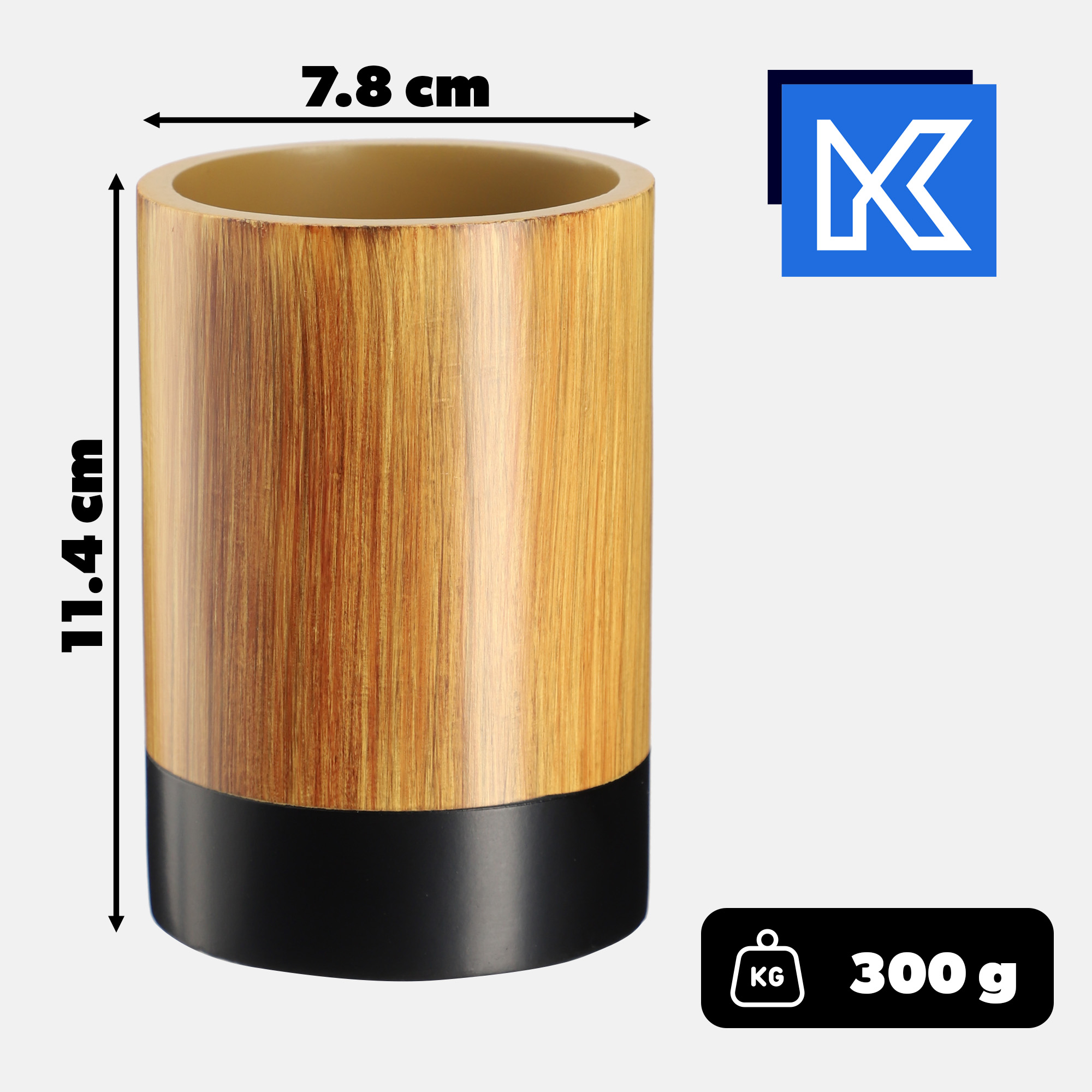 Kubek łazienkowy Laon 7 x 11 cm, brązowy