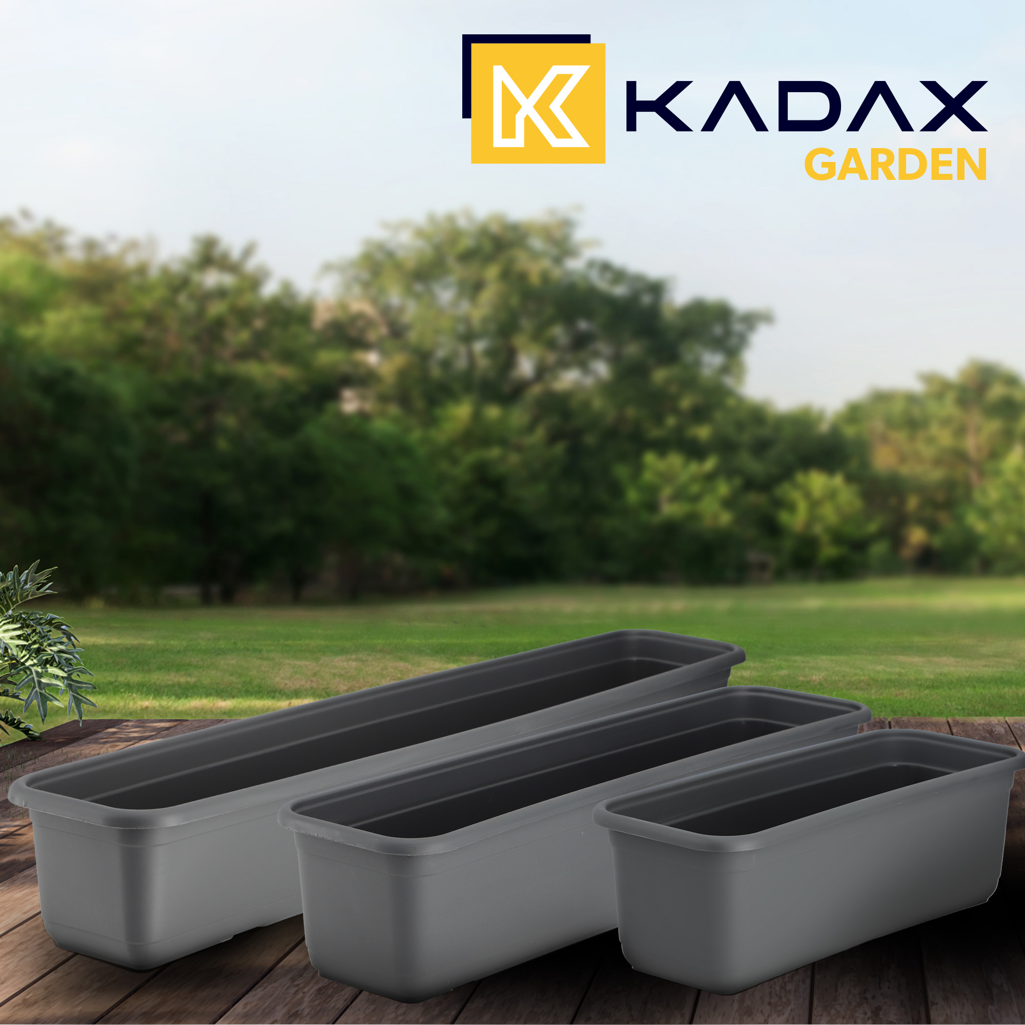 Skrzynka balkonowa Evron 80 cm, antracyt