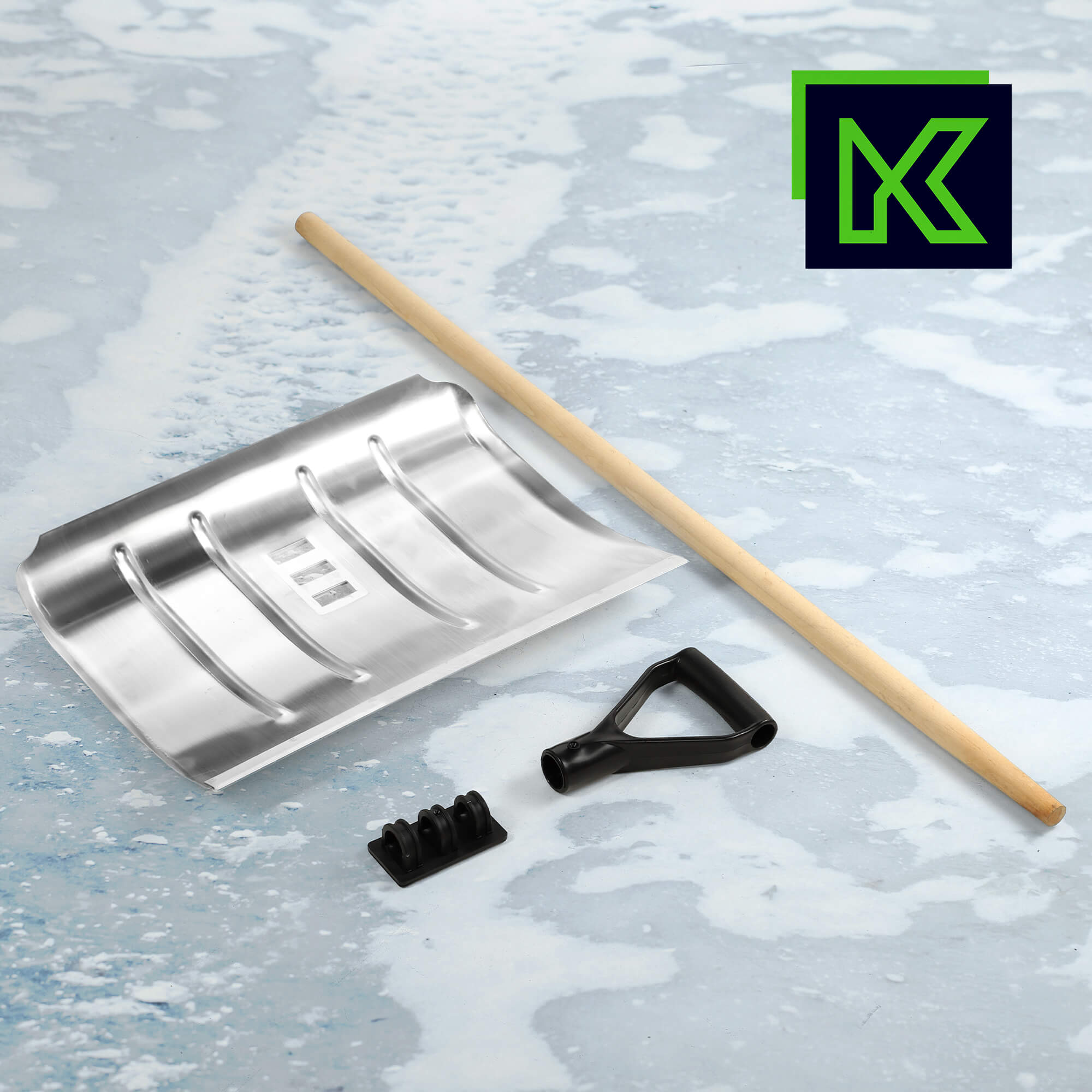 Łopata do śniegu 143 cm, srebrna