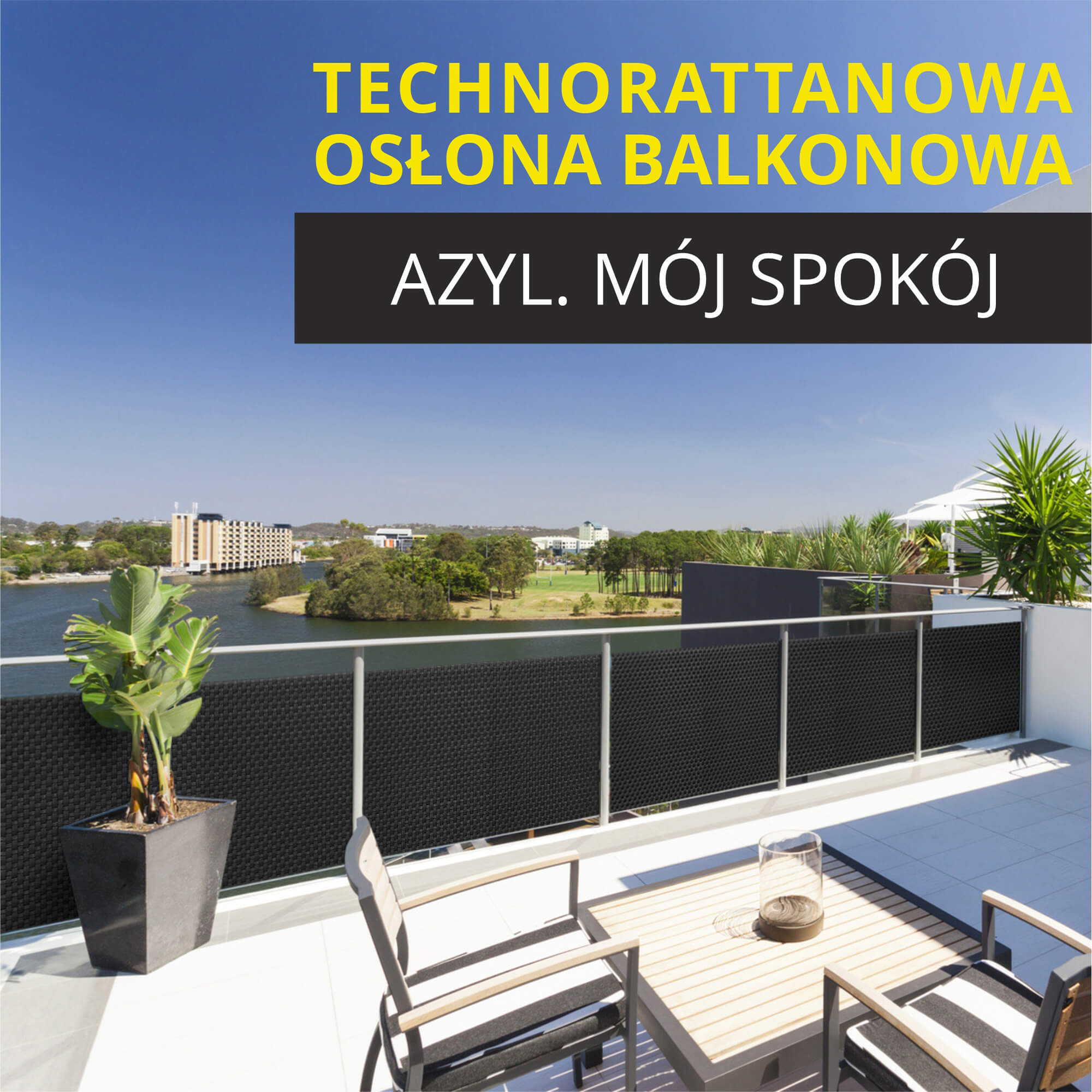 Osłona balkonowa Skei 100 x 700 cm, antracyt
