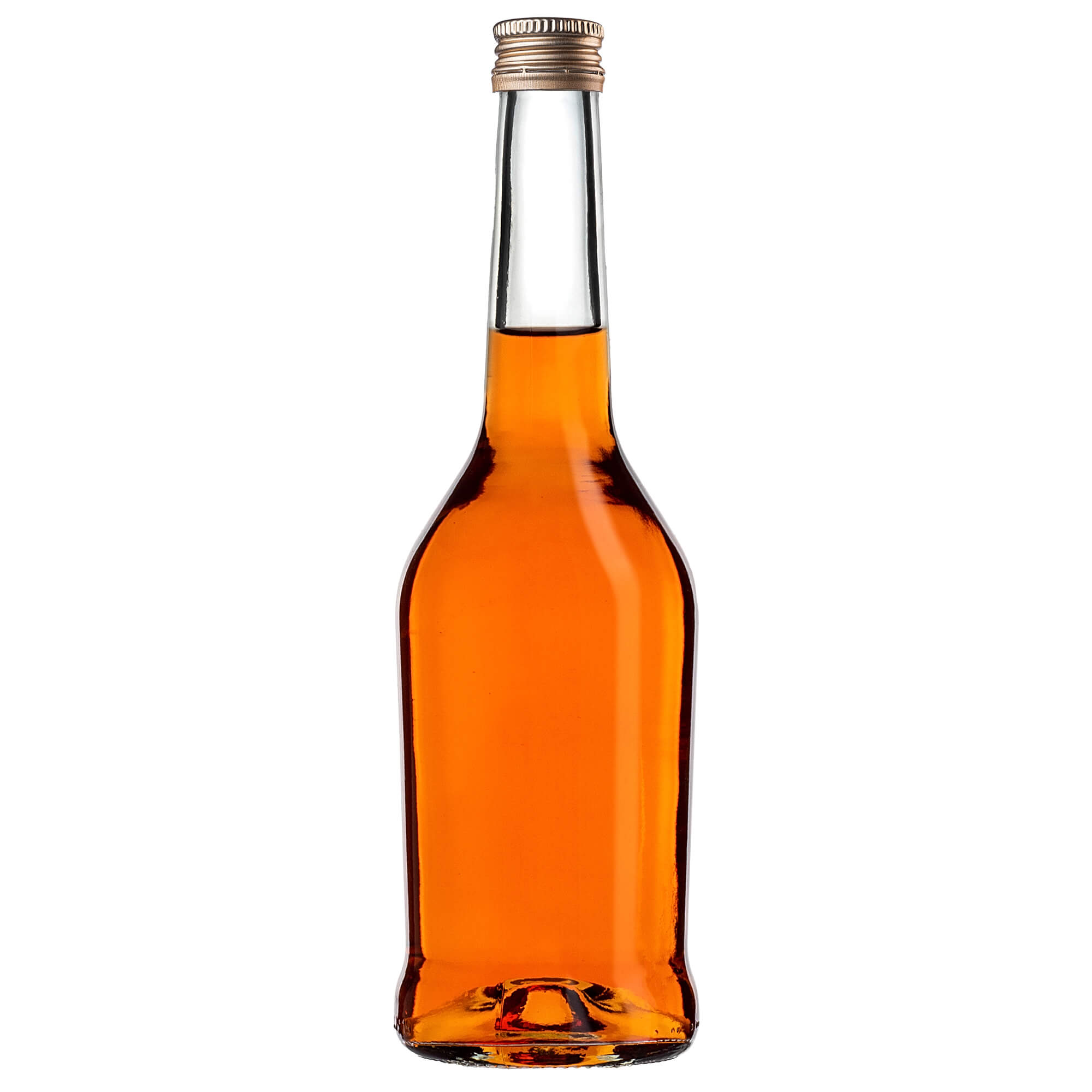 Szklana butelka na nalewkę Loiret 500ml ze złotą zakrętką 5 szt.