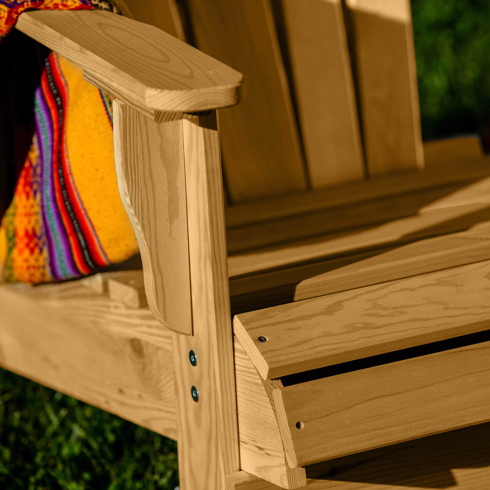 Fotel drewniany plażowy Arphy złoty dąb