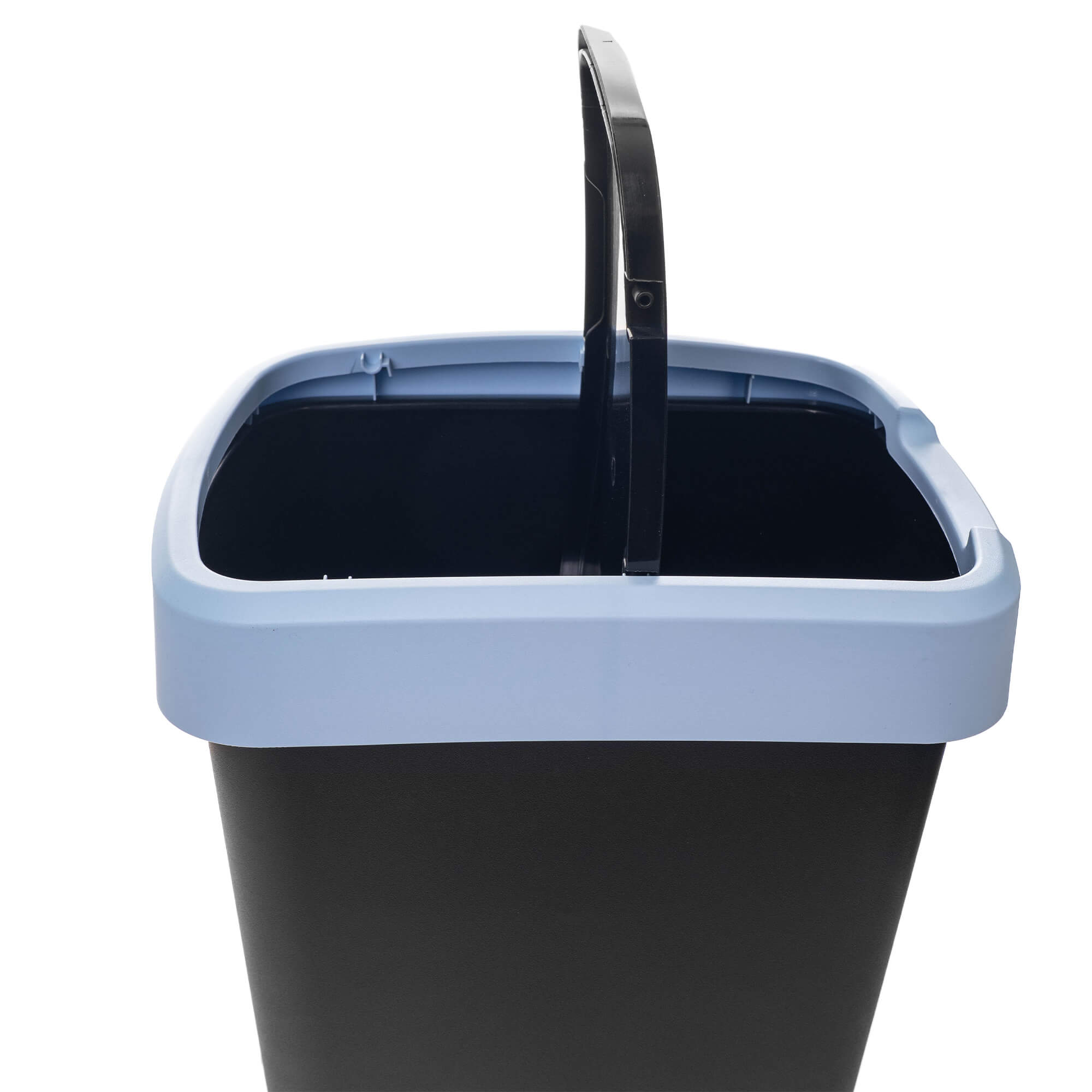 Kosz na śmieci Morin 25L z klapą obrotową czarno-niebieski