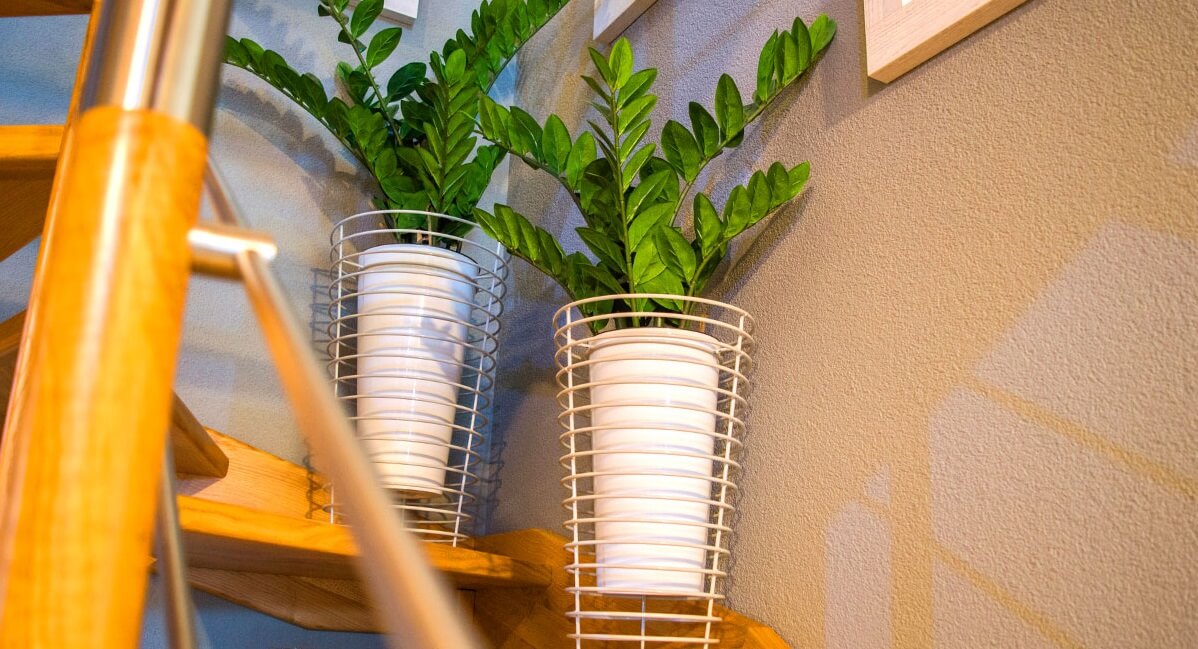 Kwietnik stojący na doniczkę 30 x 51 cm, biały