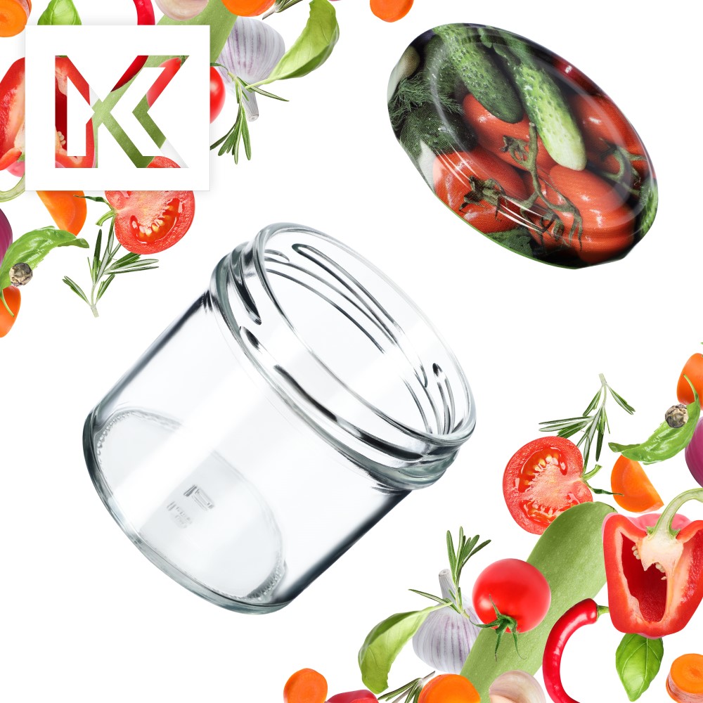 Słoiki Vigo 140ml 20szt 66mm + wieczko "Warzywa"