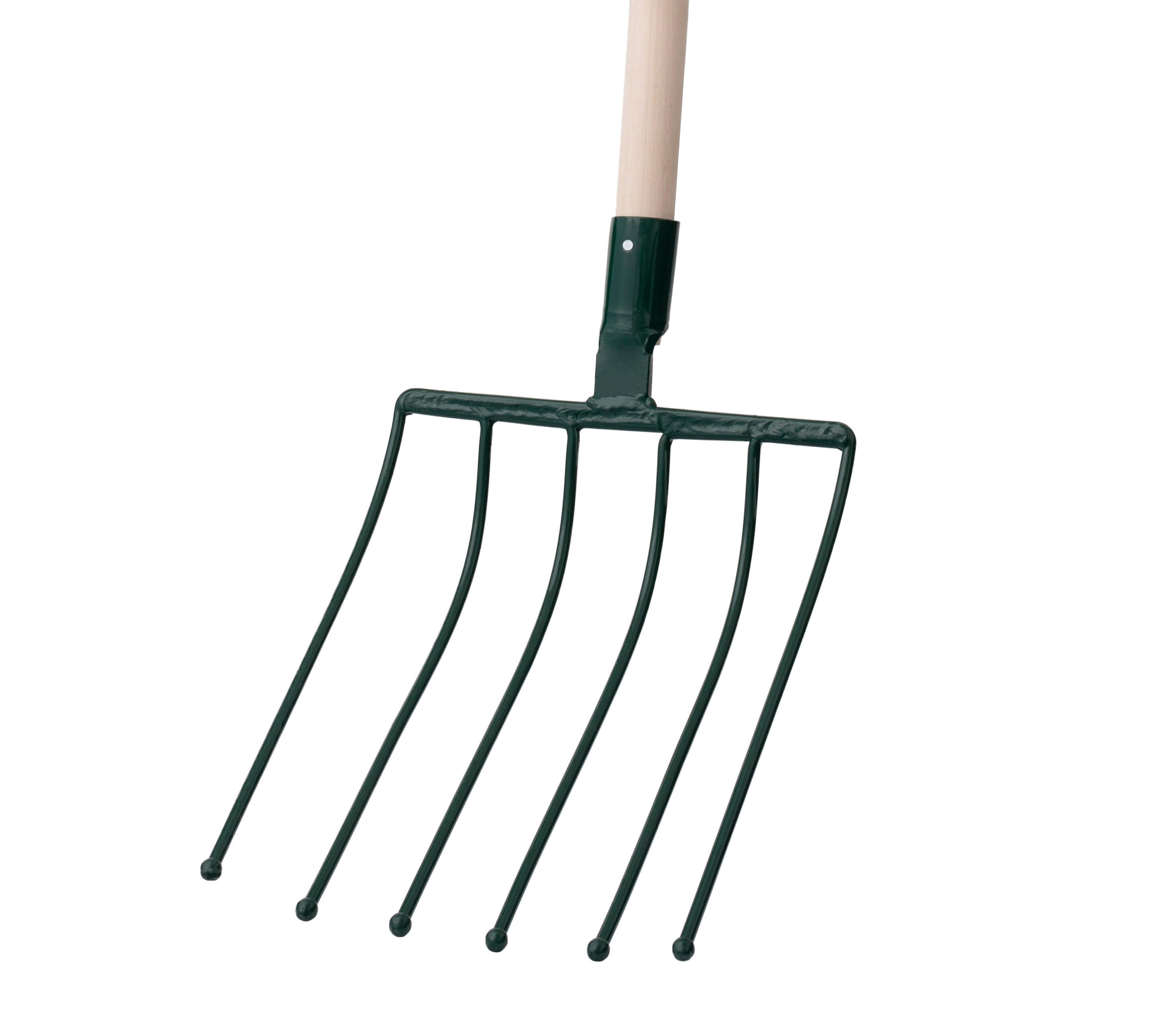Widły metalowe 6 zębów 140 cm, zielone