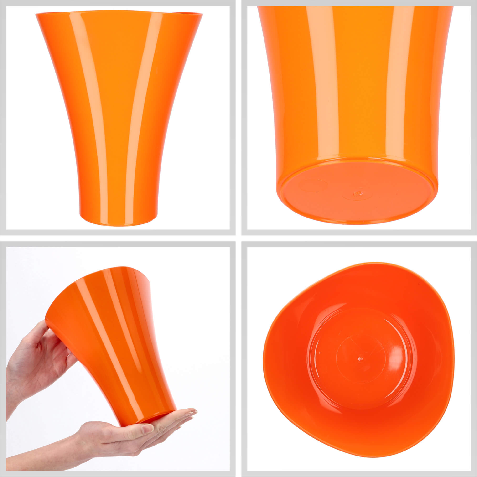 Doniczka na kwiaty Meria 17 cm, pomarańczowa